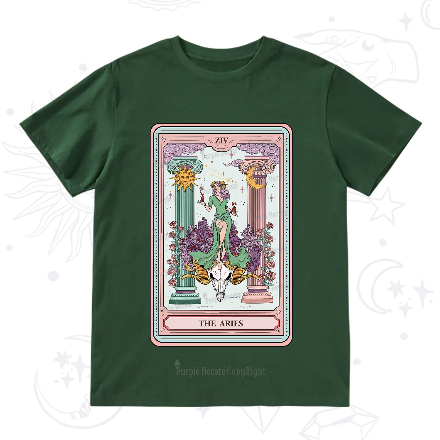 Purplehecate The Aries Goddess Tarot T-Shirt