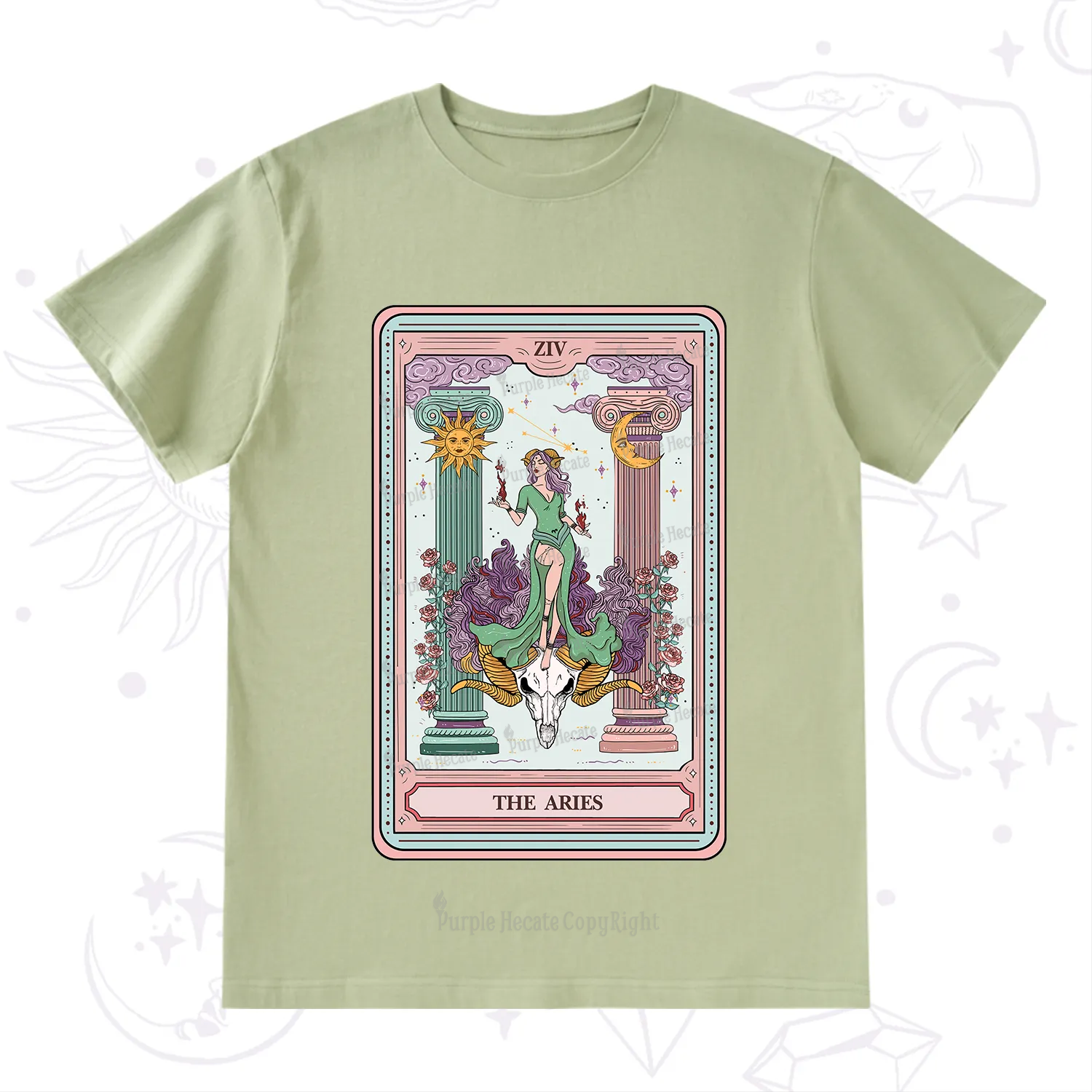 Purplehecate The Aries Goddess Tarot T-Shirt