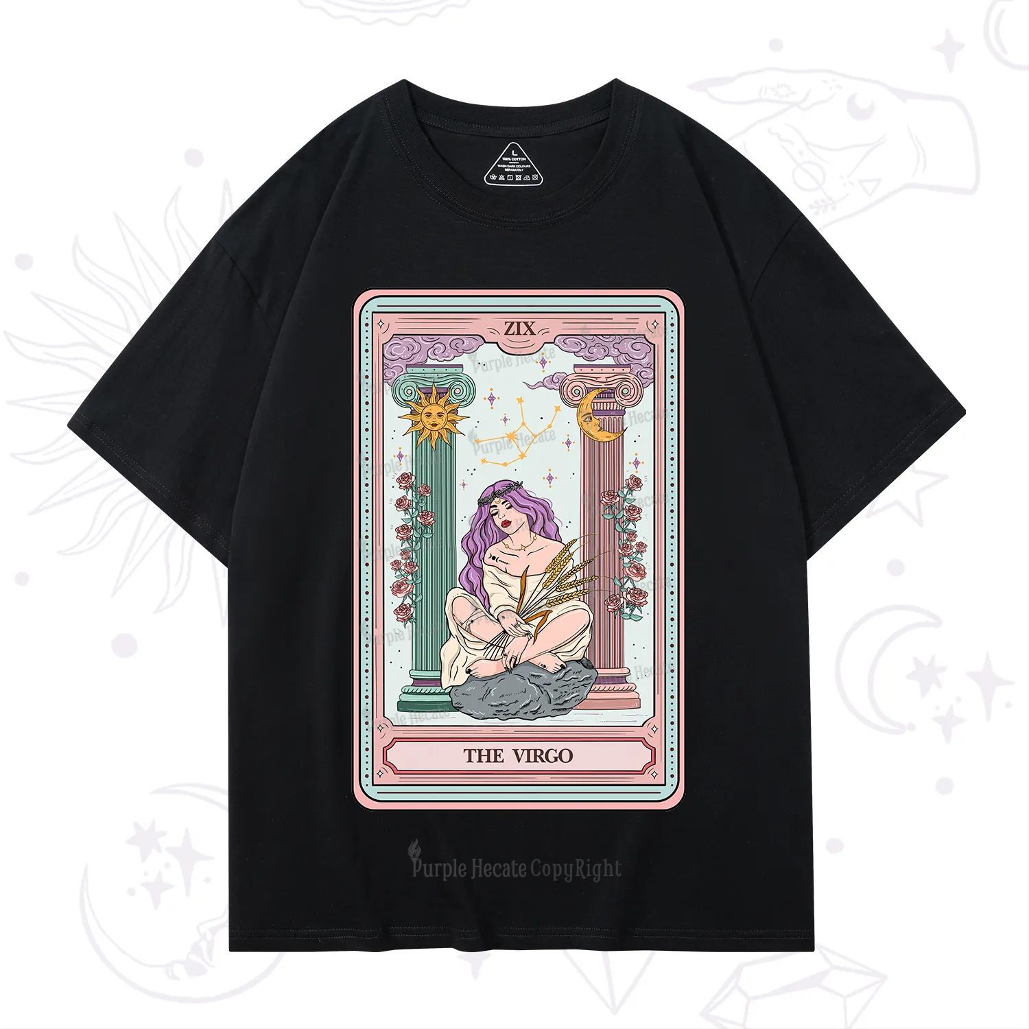 Purplehecate The Virgo Goddess Tarot T-Shirt