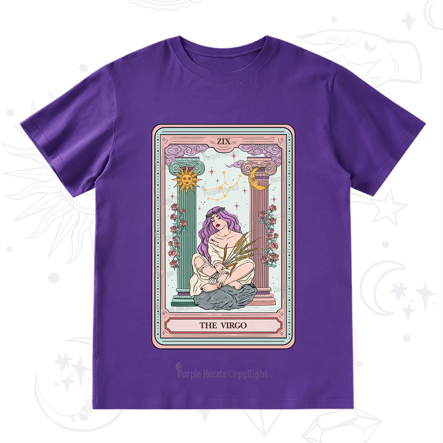Purplehecate The Virgo Goddess Tarot T-Shirt