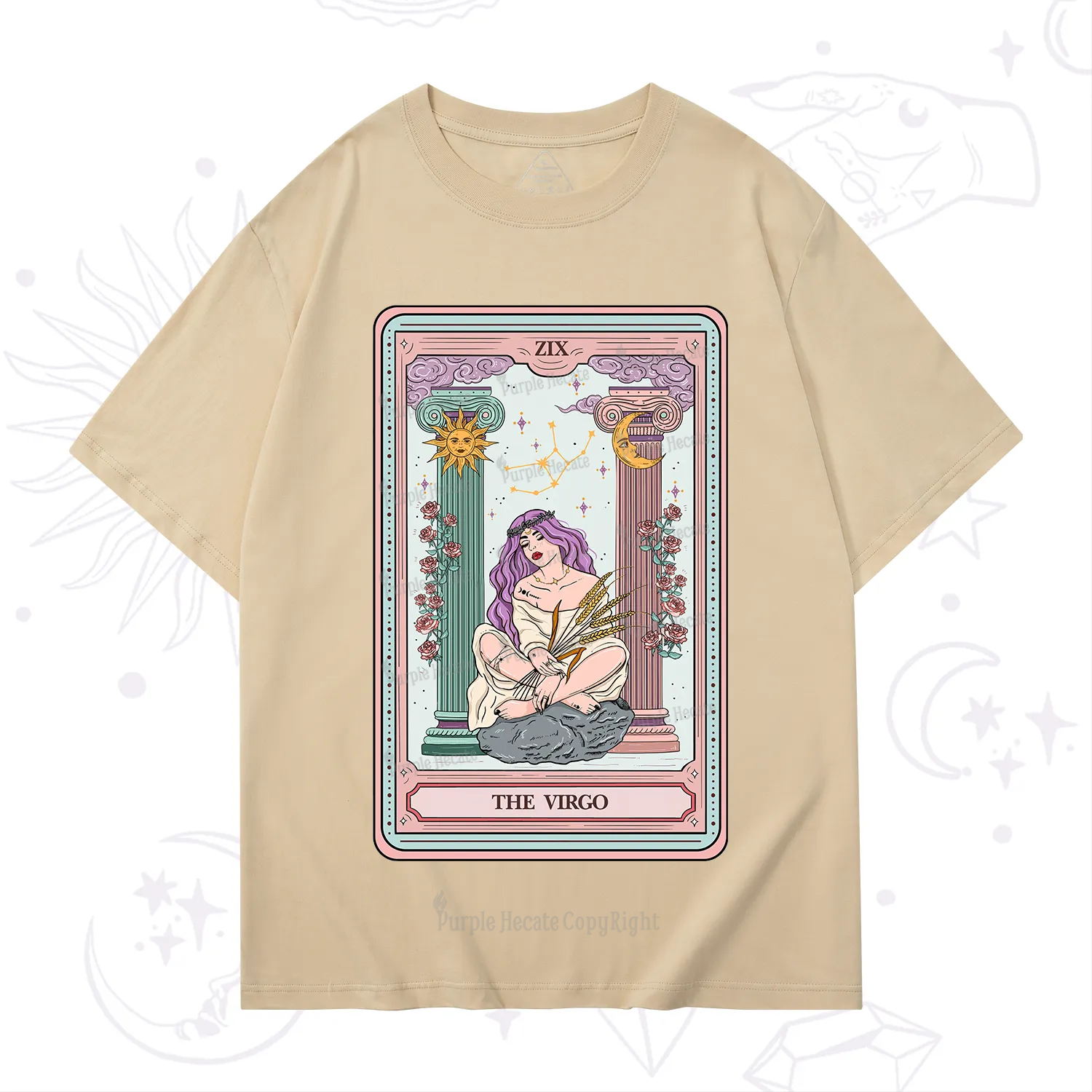 Purplehecate The Virgo Goddess Tarot T-Shirt