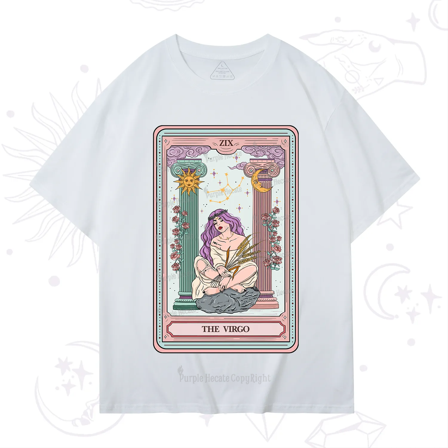Purplehecate The Virgo Goddess Tarot T-Shirt