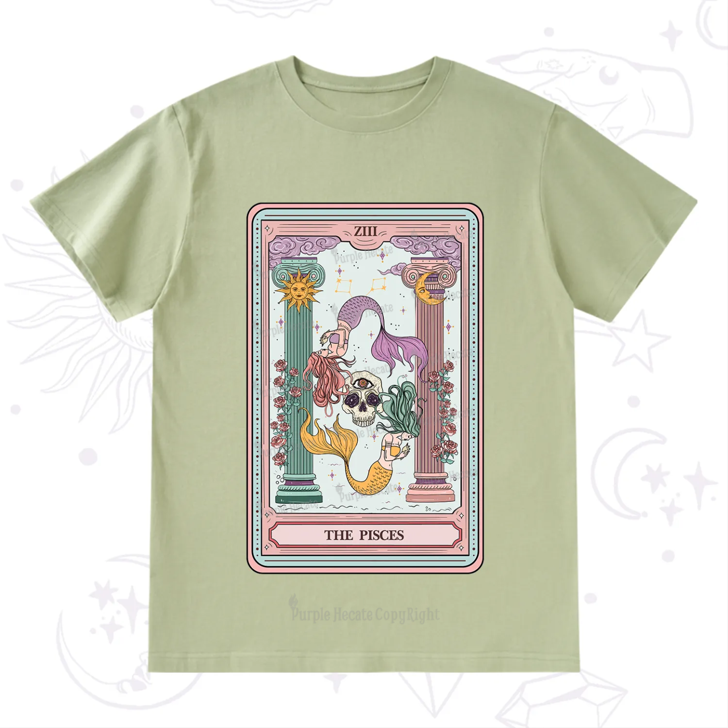 Purplehecate The Pisces Goddess Tarot T-Shirt