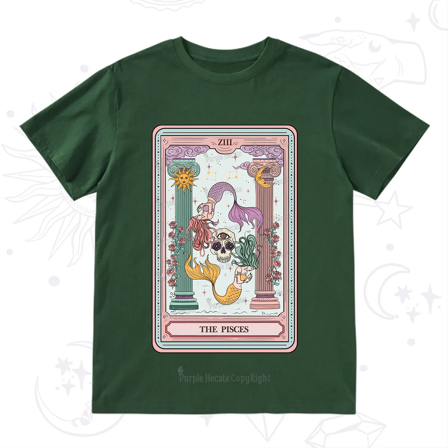Purplehecate The Pisces Goddess Tarot T-Shirt