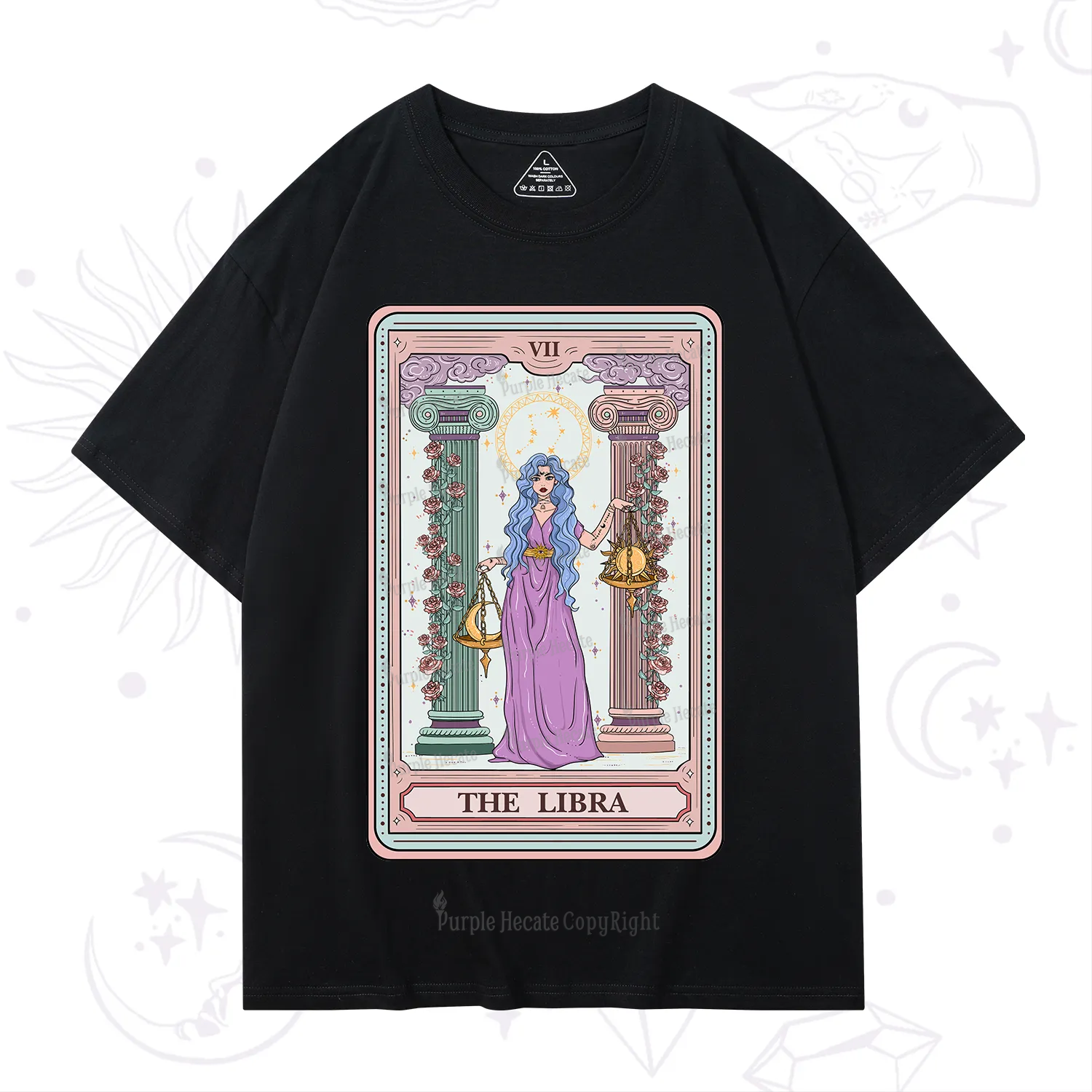 Purplehecate The Libra Goddess Tarot T-Shirt