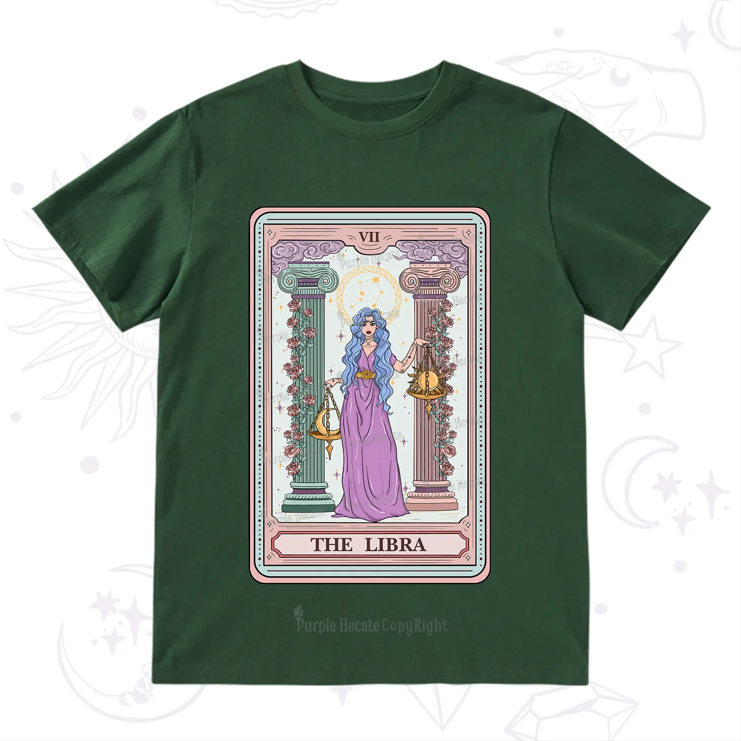 Purplehecate The Libra Goddess Tarot T-Shirt