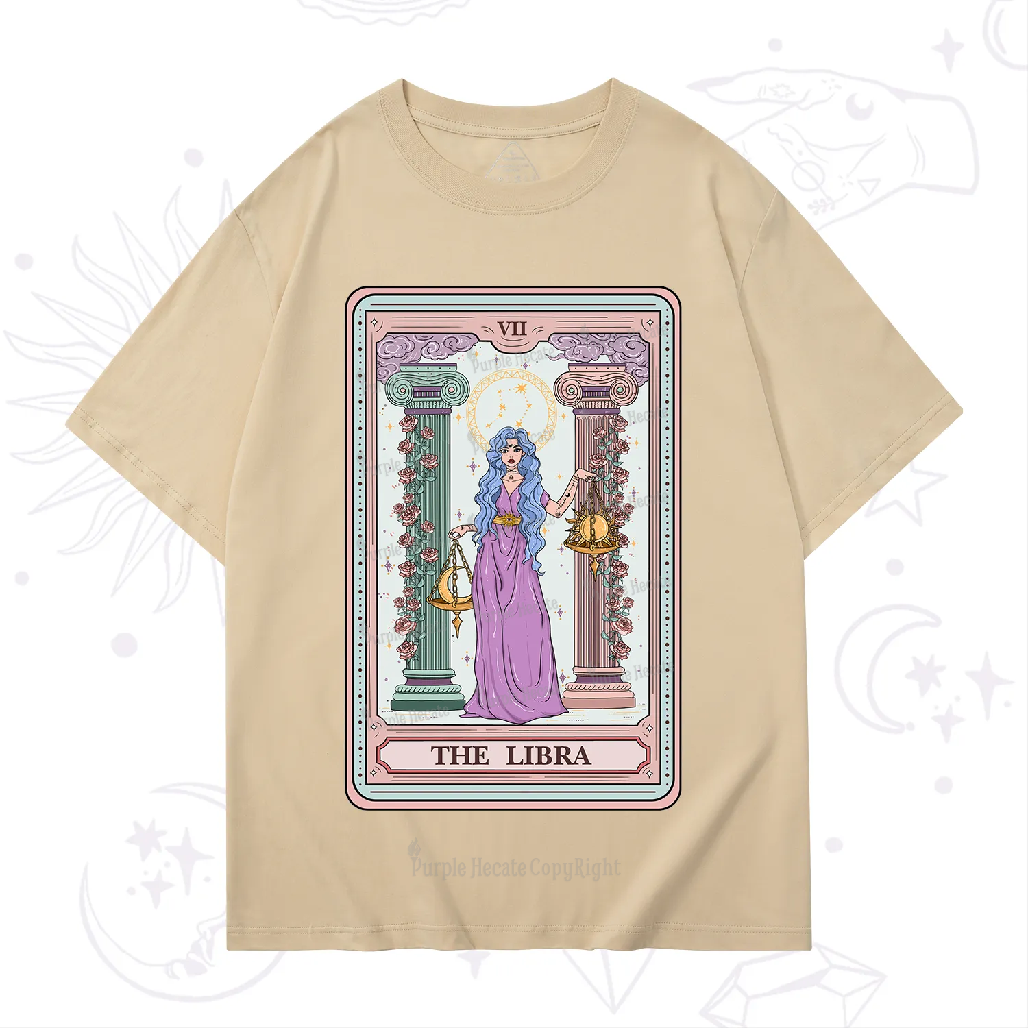 Purplehecate The Libra Goddess Tarot T-Shirt