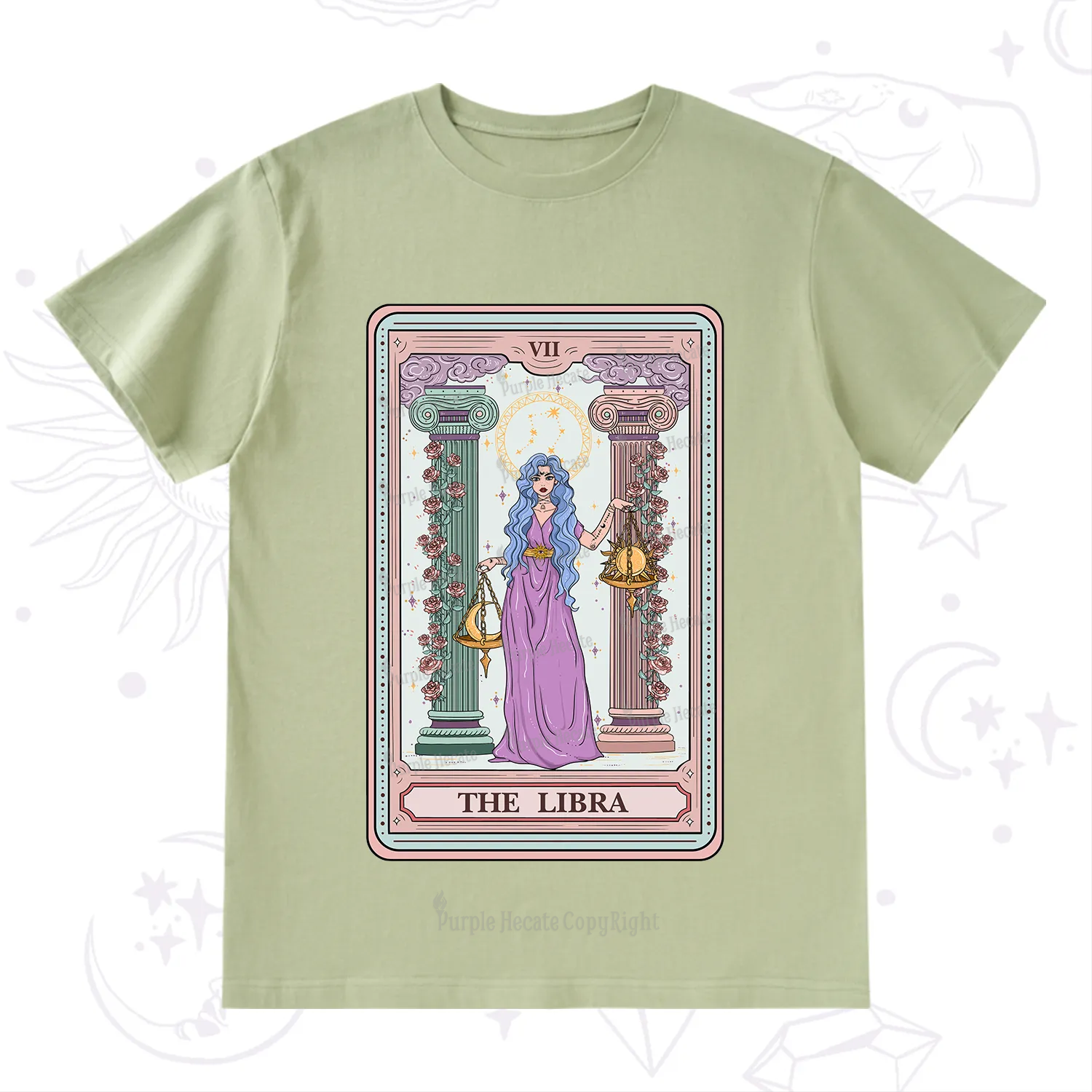 Purplehecate The Libra Goddess Tarot T-Shirt
