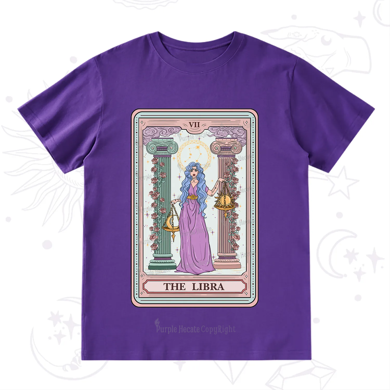 Purplehecate The Libra Goddess Tarot T-Shirt
