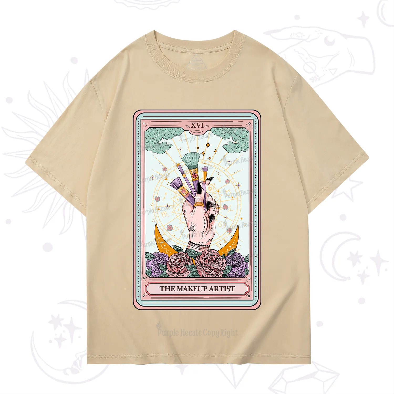 Purplehecate The Makeup Artist Life Tarot T-Shirt