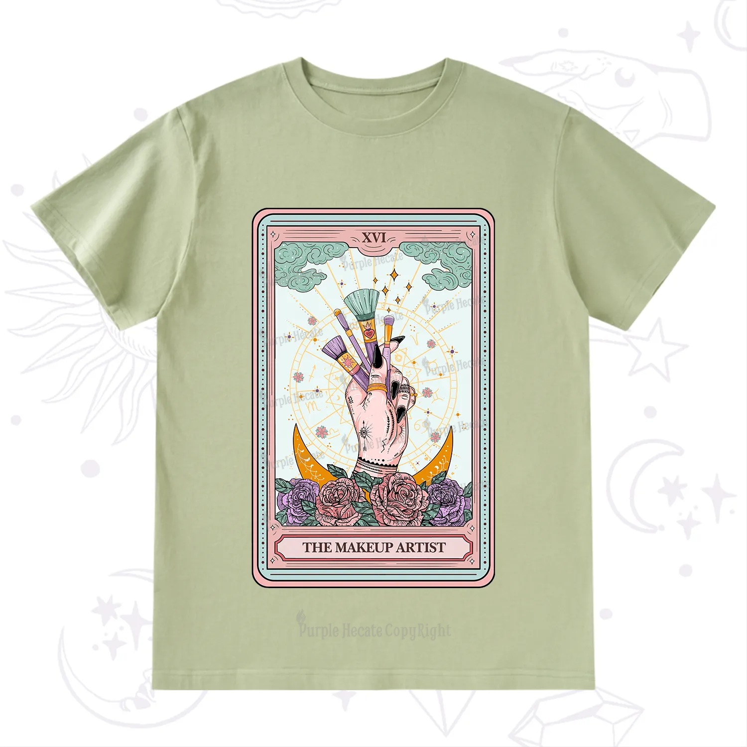Purplehecate The Makeup Artist Life Tarot T-Shirt