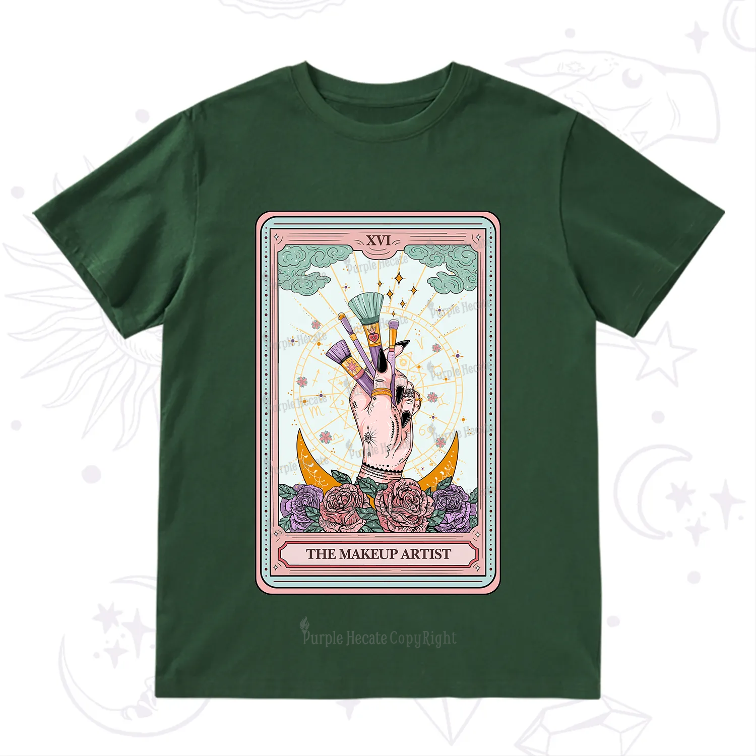 Purplehecate The Makeup Artist Life Tarot T-Shirt