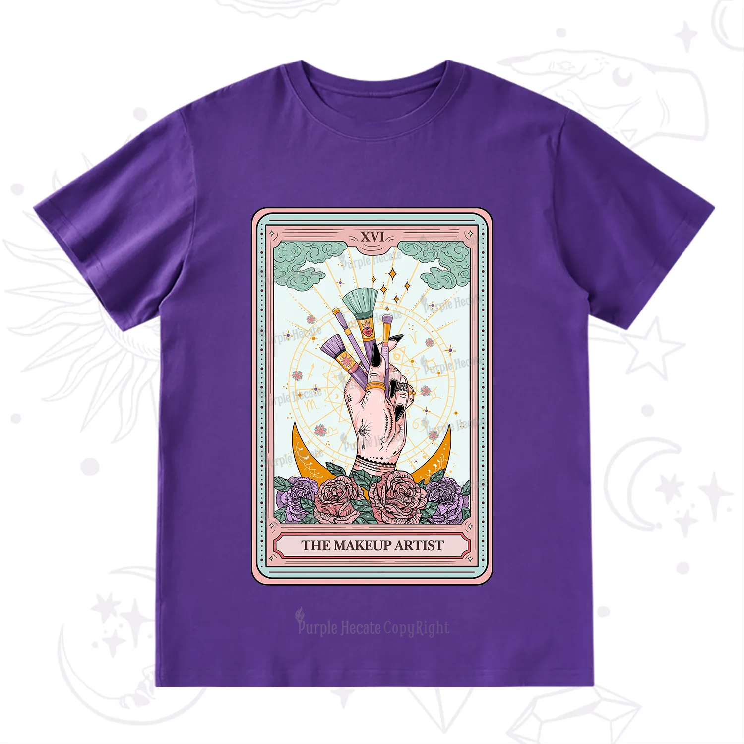 Purplehecate The Makeup Artist Life Tarot T-Shirt