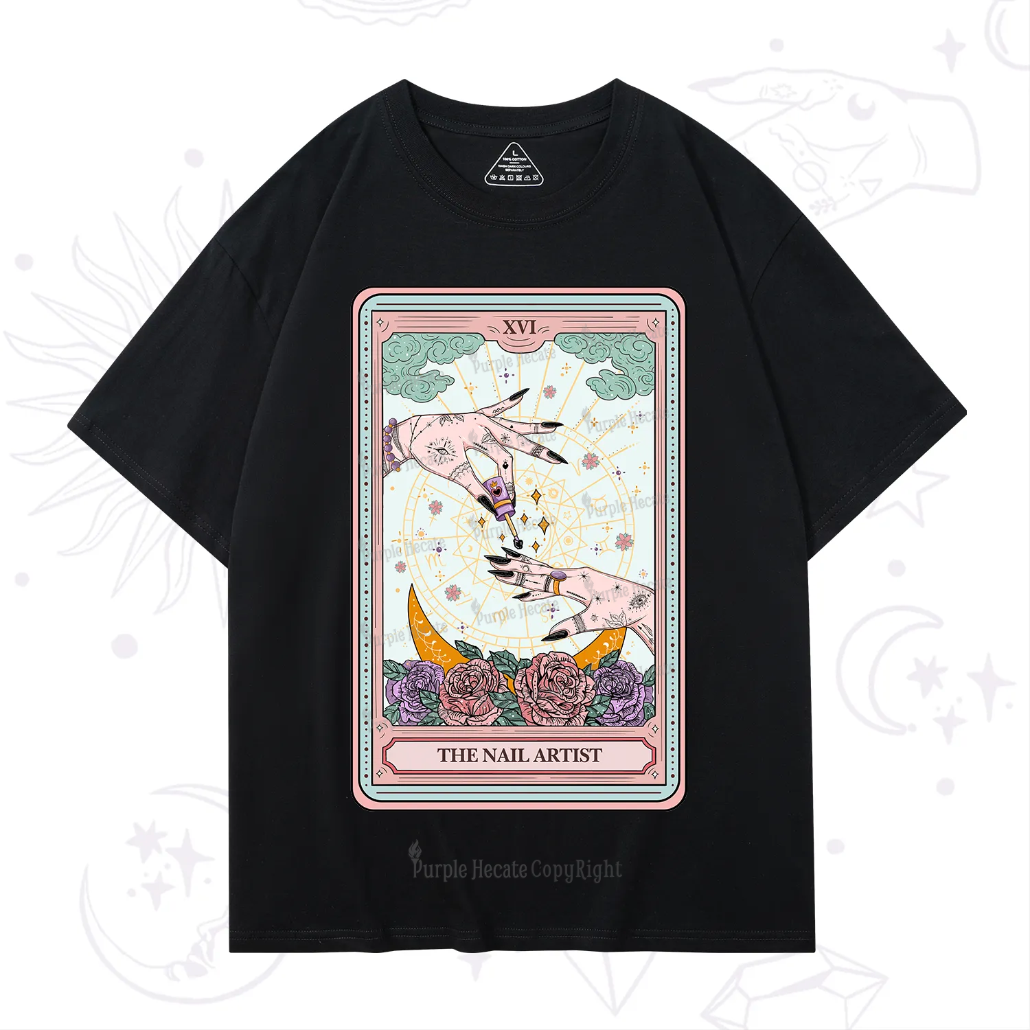 Purplehecate The Nail Artist Tarot T-Shirt