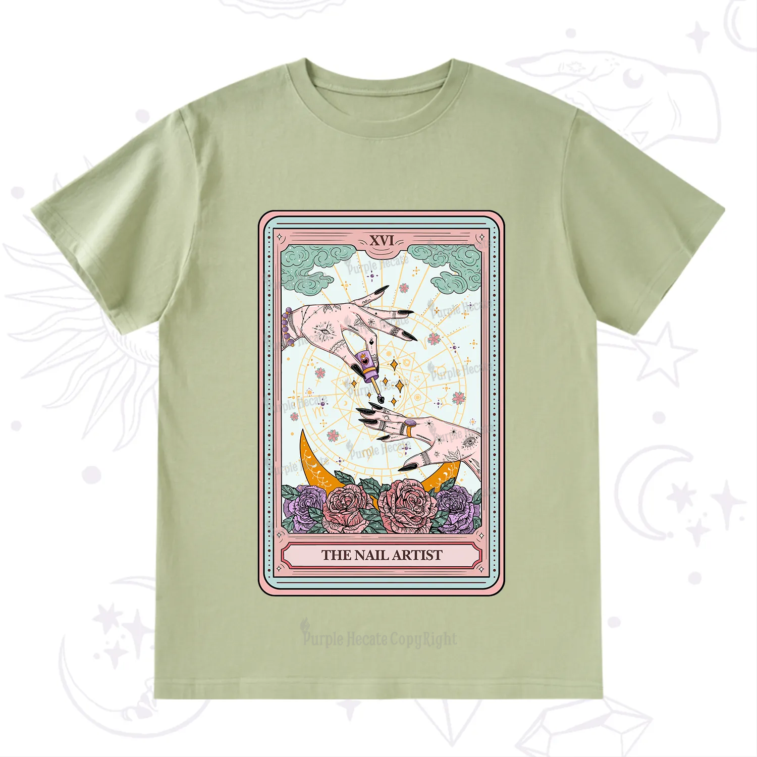 Purplehecate The Nail Artist Tarot T-Shirt