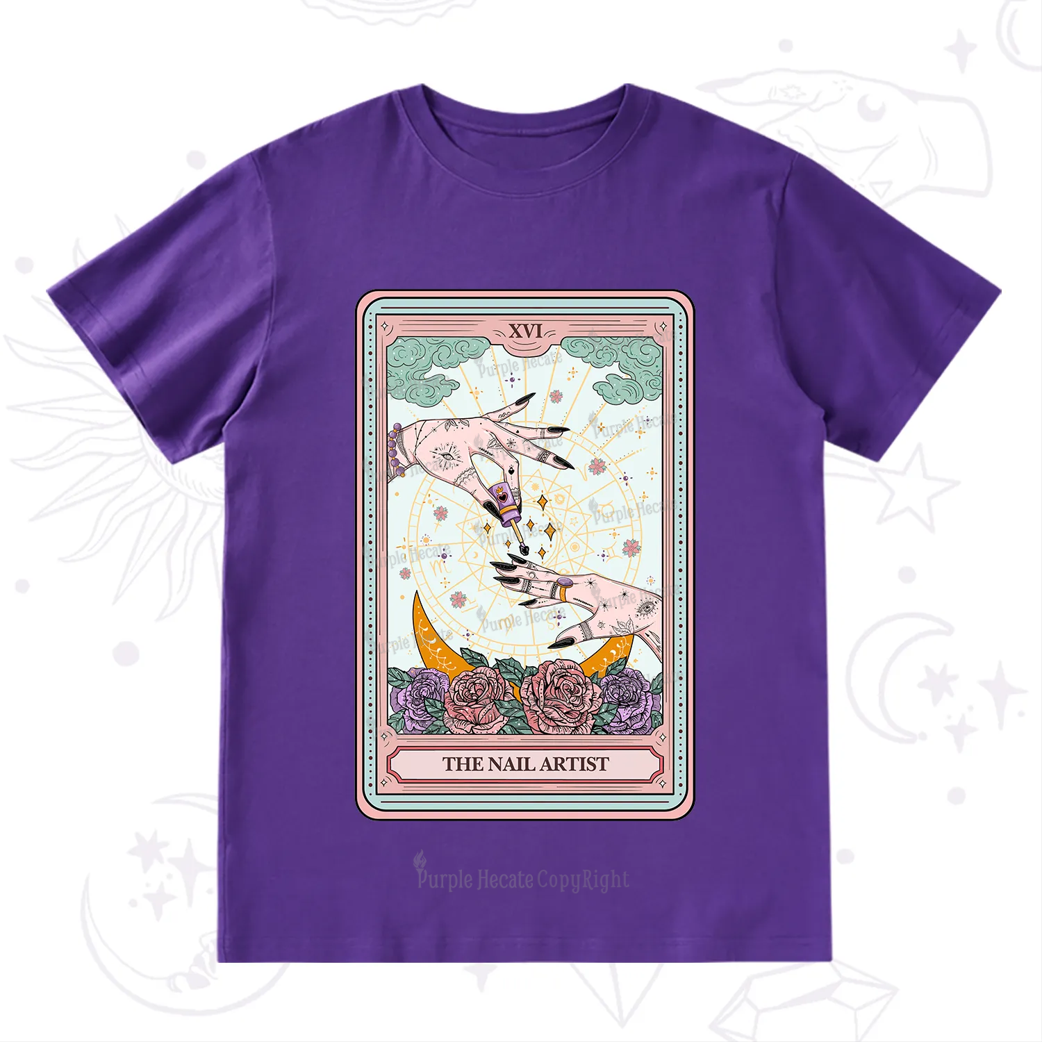 Purplehecate The Nail Artist Tarot T-Shirt