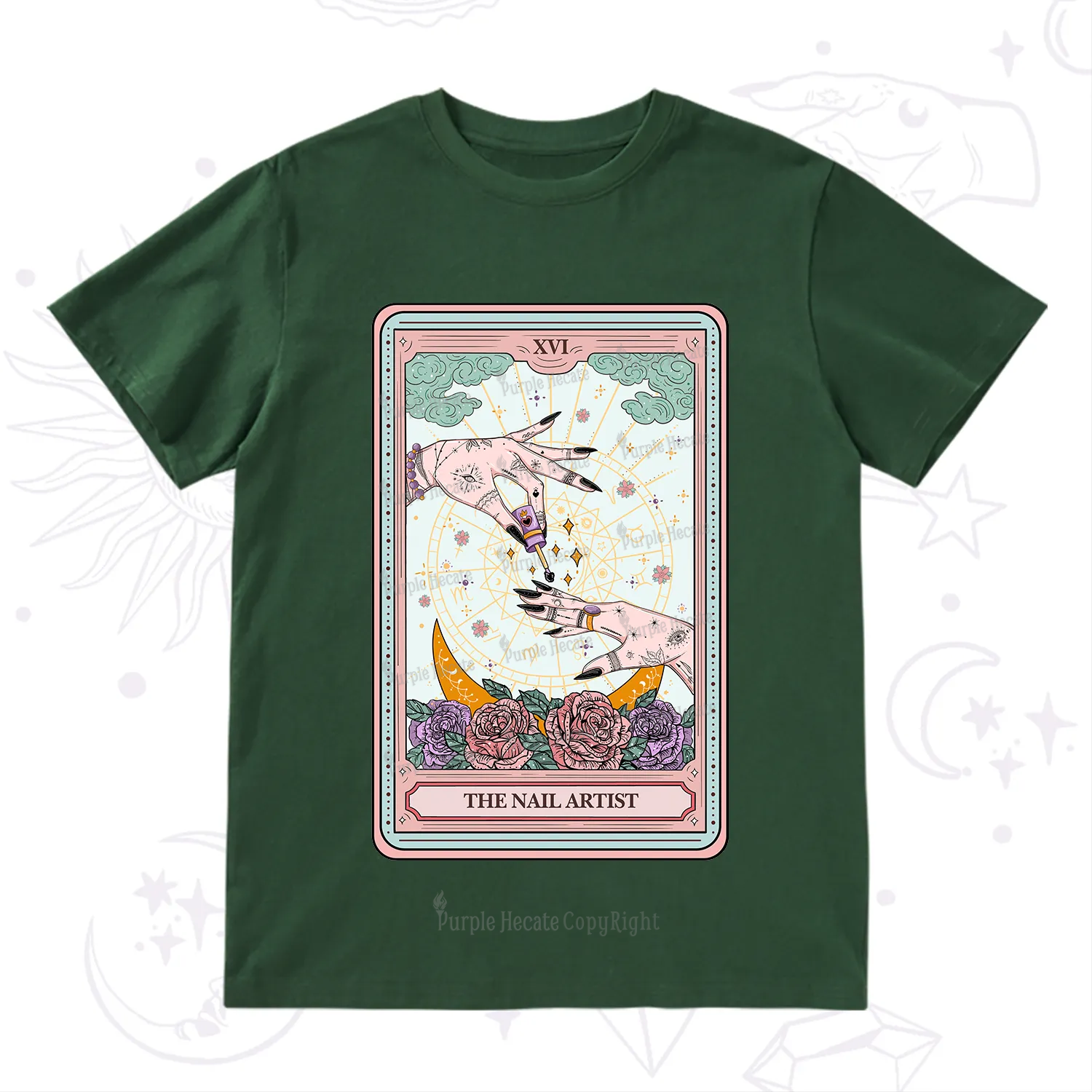 Purplehecate The Nail Artist Tarot T-Shirt