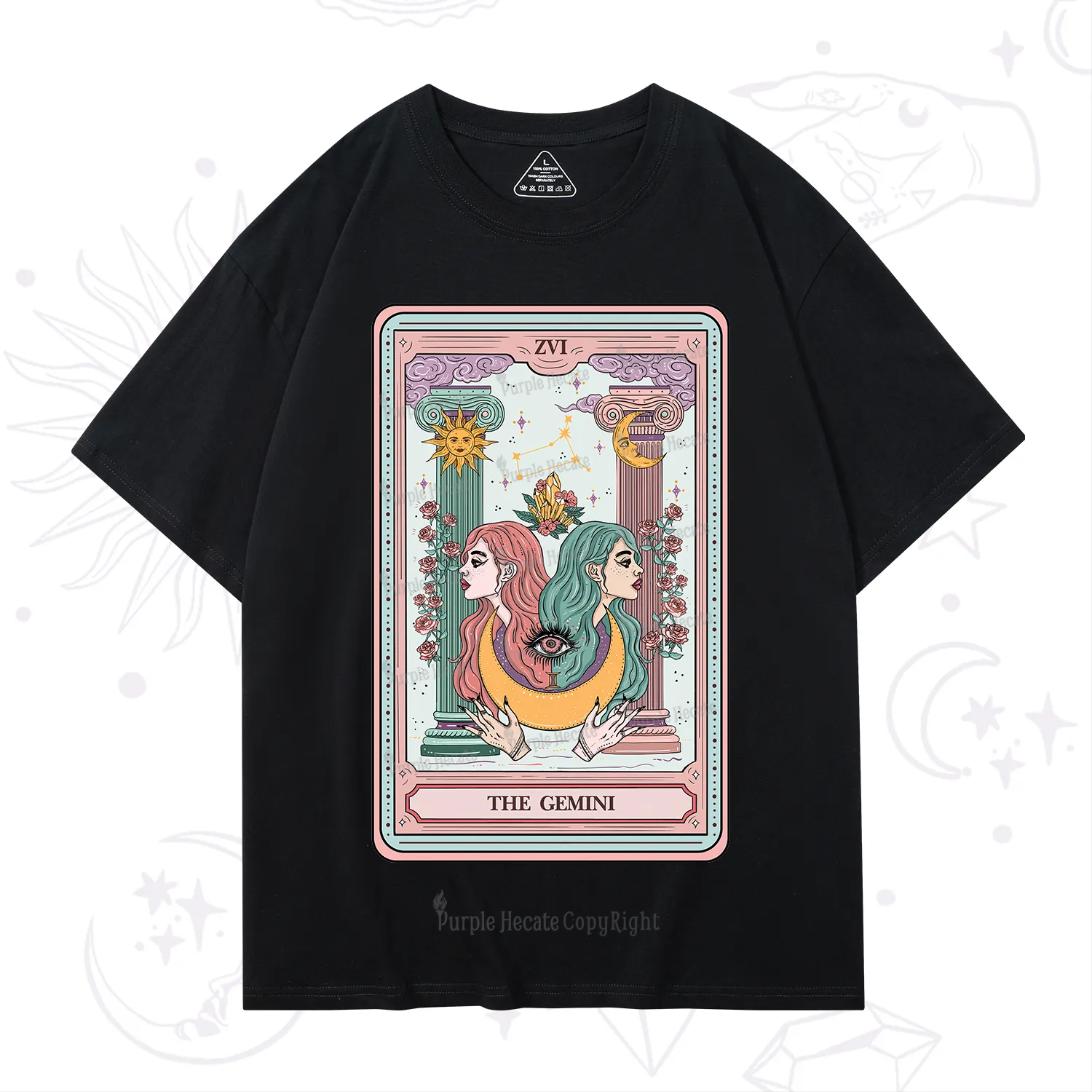 Purplehecate The Gemini Goddess Tarot T-Shirt