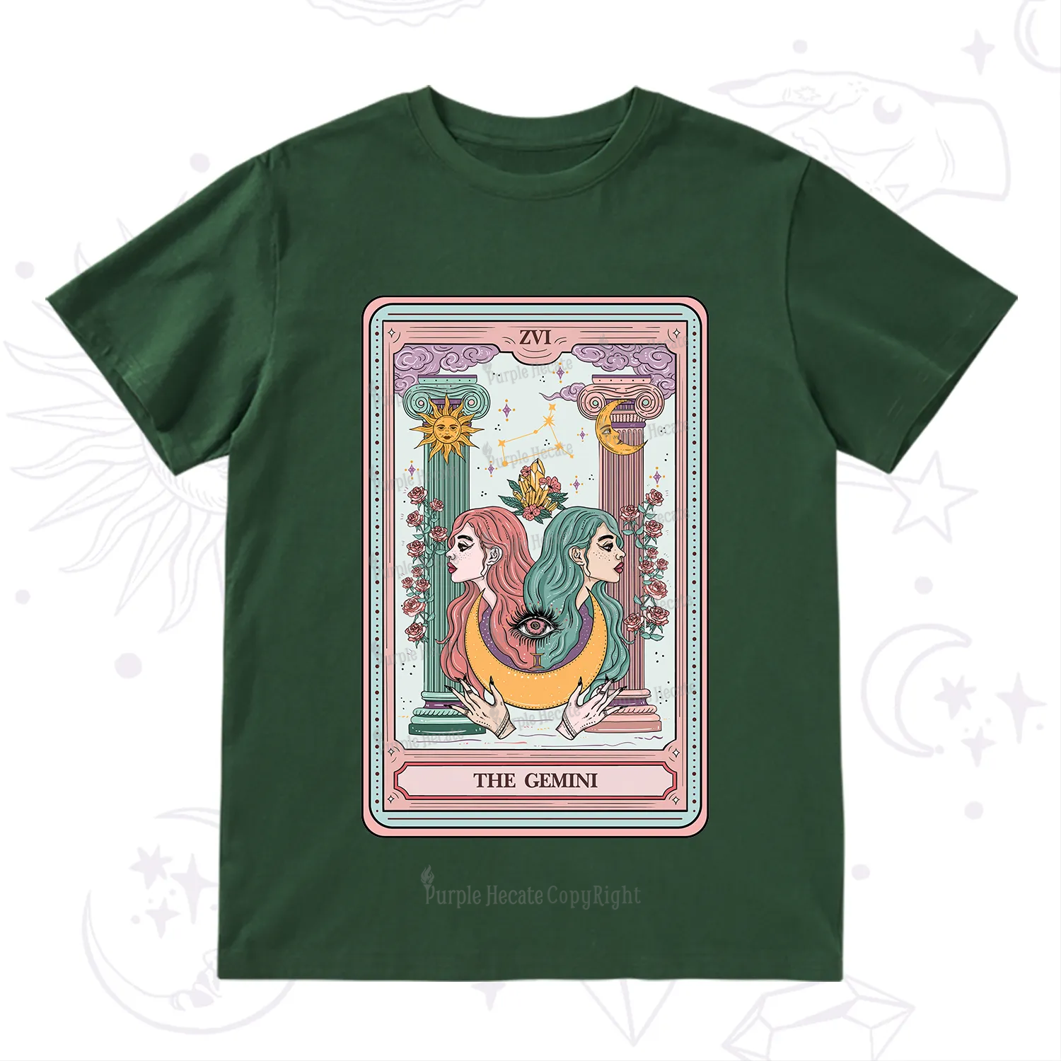 Purplehecate The Gemini Goddess Tarot T-Shirt
