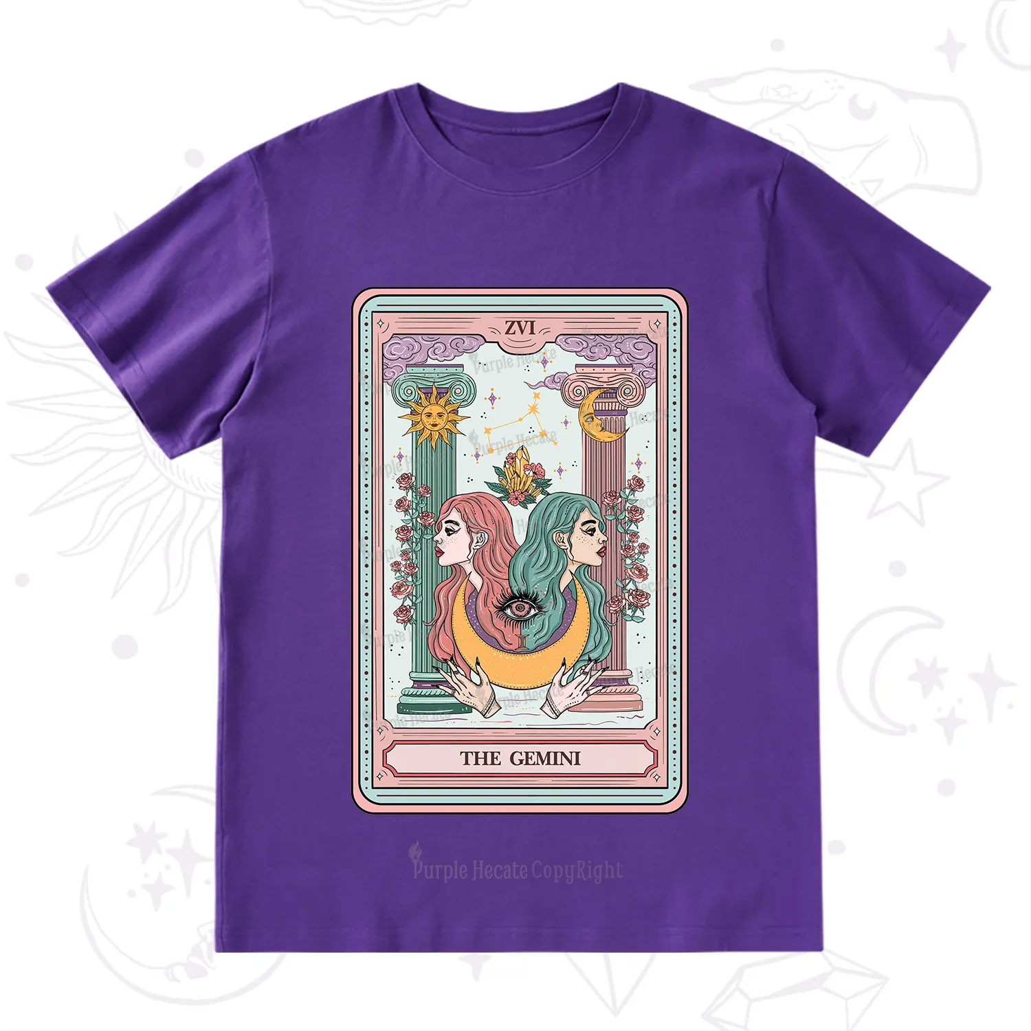 Purplehecate The Gemini Goddess Tarot T-Shirt