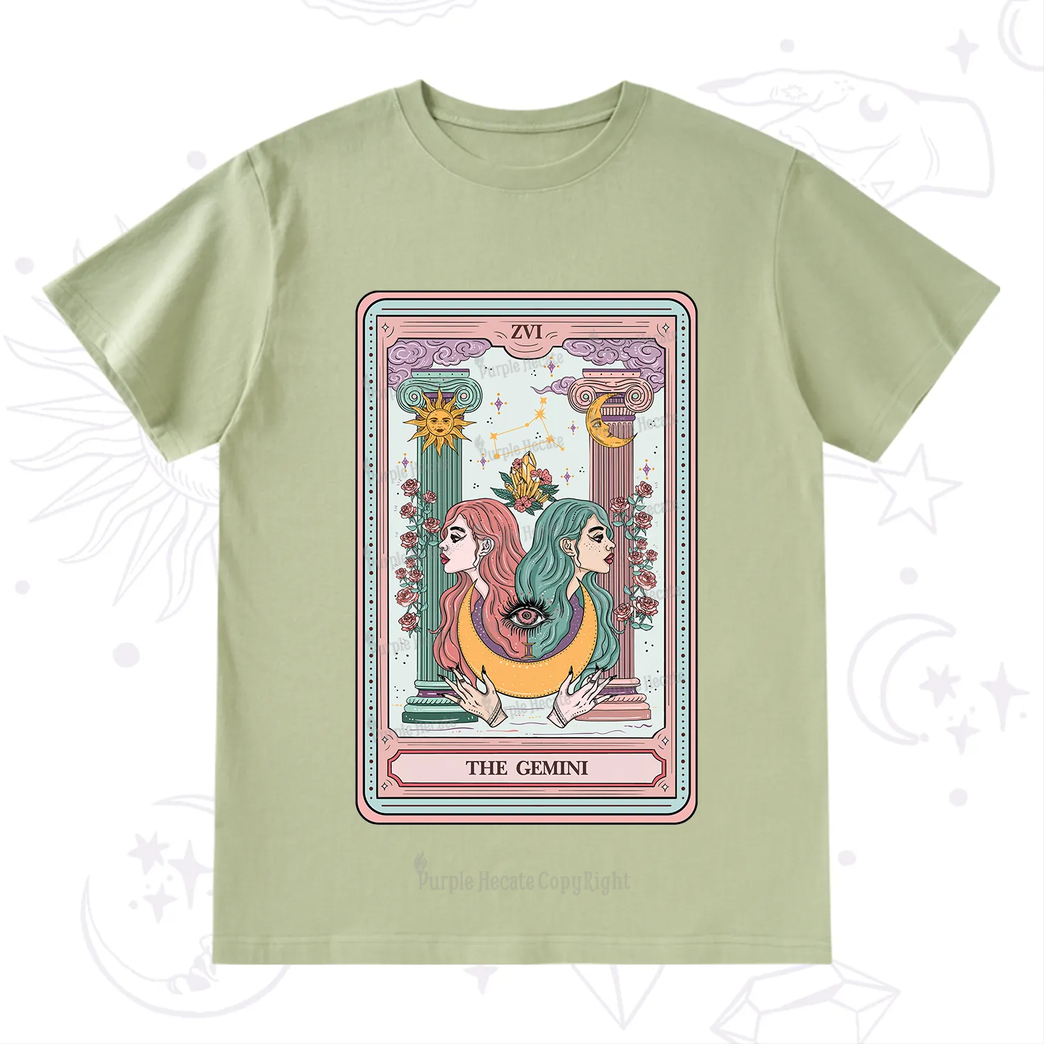 Purplehecate The Gemini Goddess Tarot T-Shirt