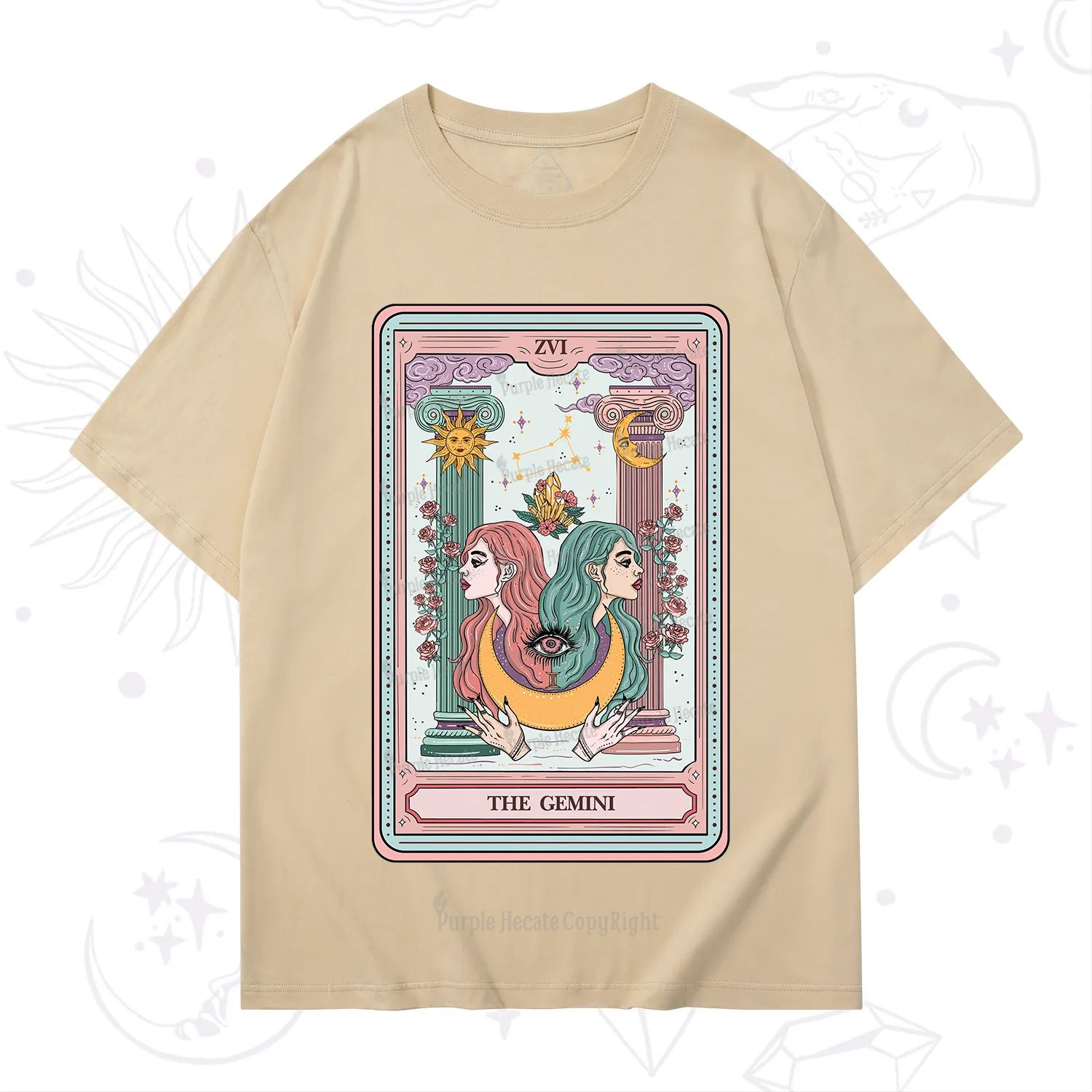 Purplehecate The Gemini Goddess Tarot T-Shirt