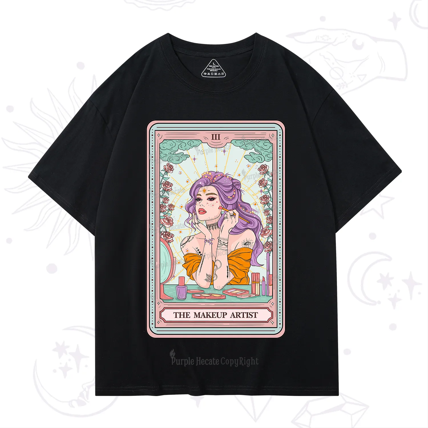 Purplehecate The Makeup Artist Tarot T-Shirt