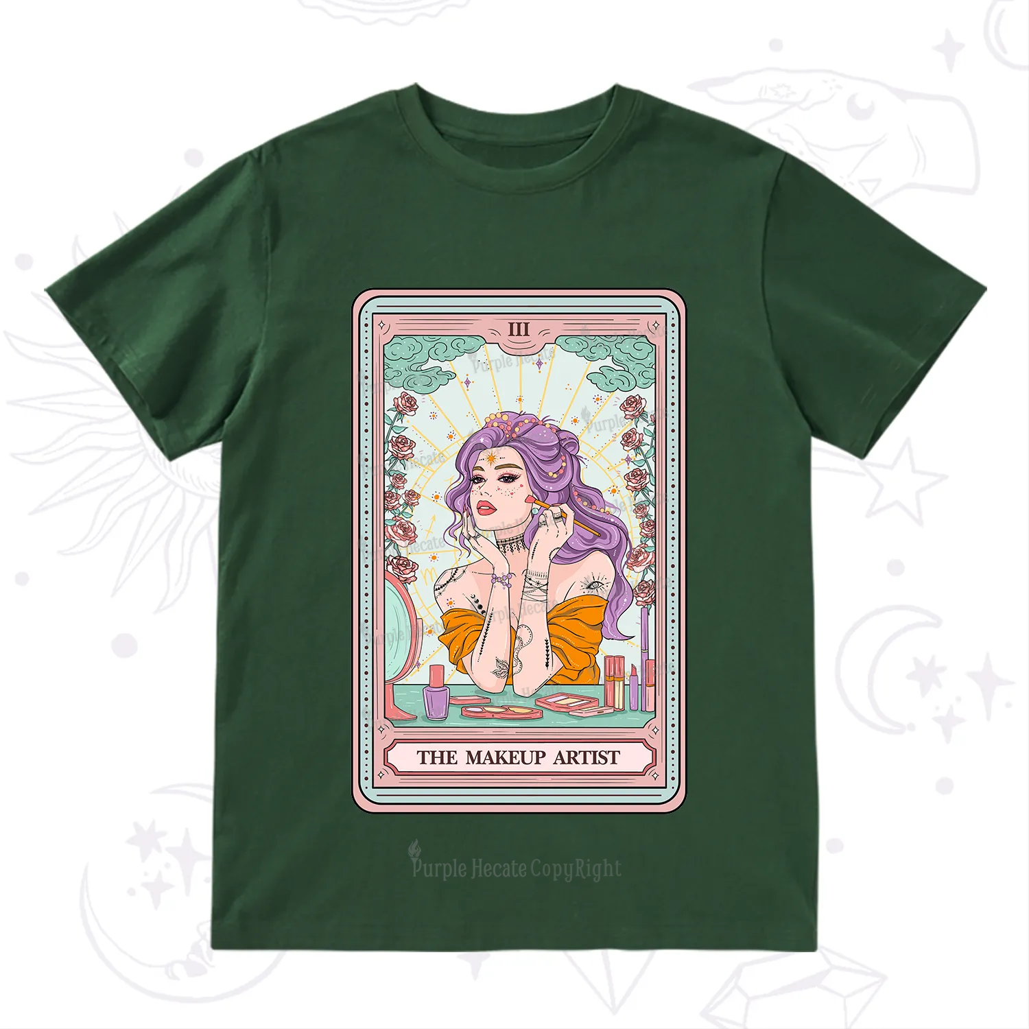 Purplehecate The Makeup Artist Tarot T-Shirt