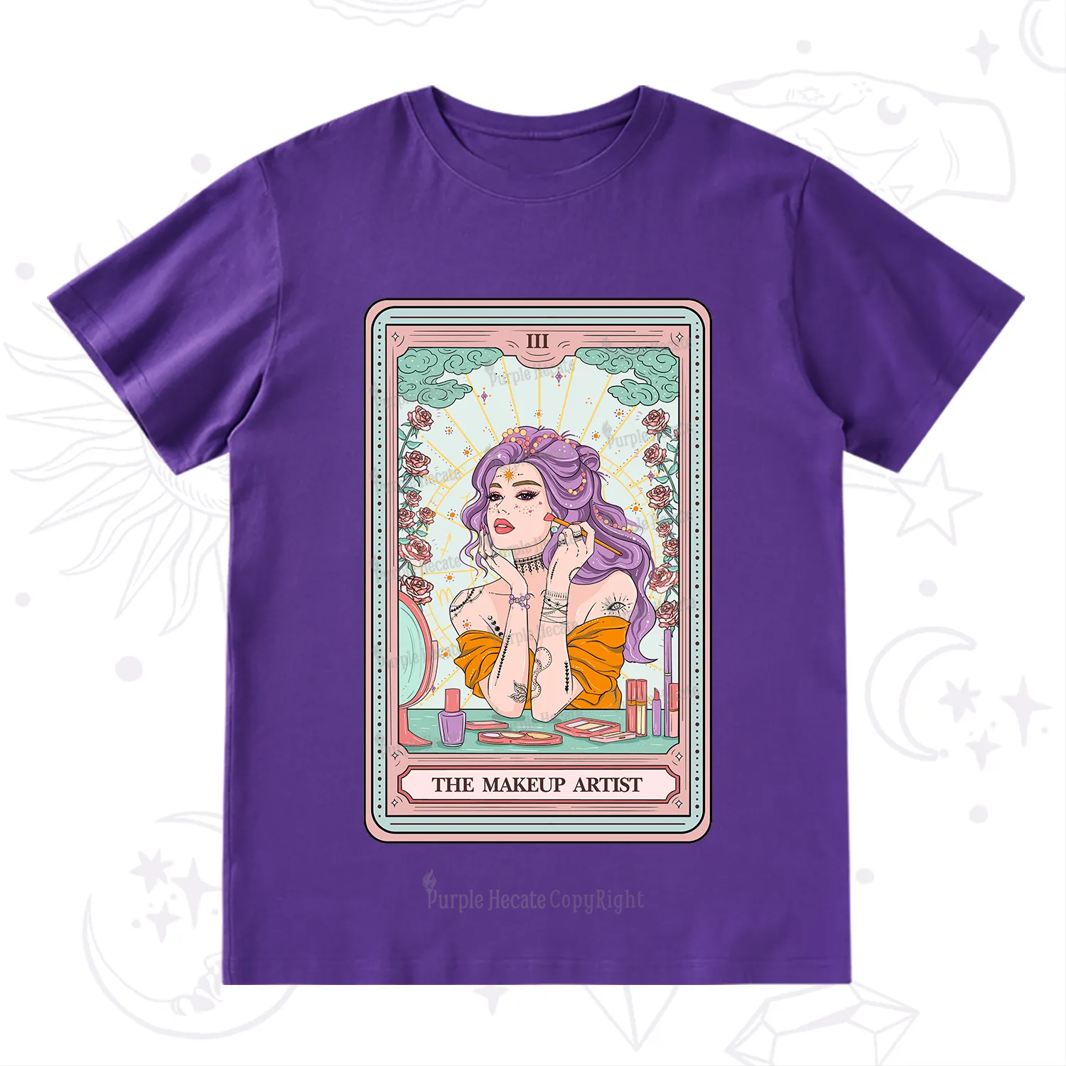 Purplehecate The Makeup Artist Tarot T-Shirt