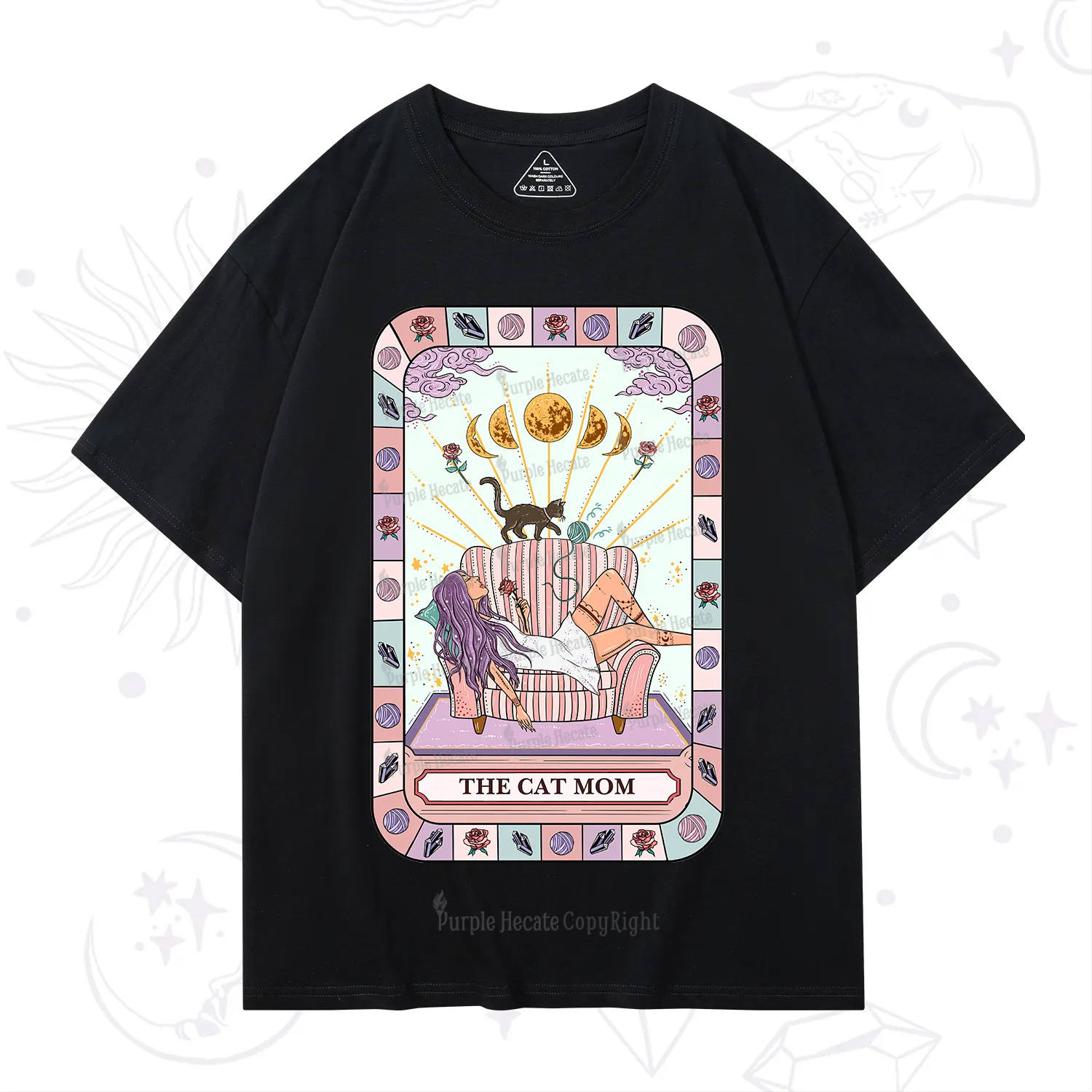 Purplehecate The Chill Cat Mom T-Shirt