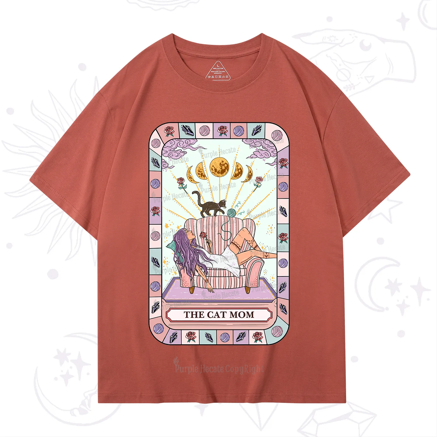 Purplehecate The Chill Cat Mom T-Shirt