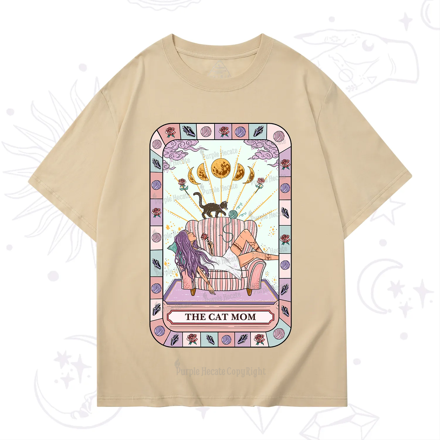 Purplehecate The Chill Cat Mom T-Shirt