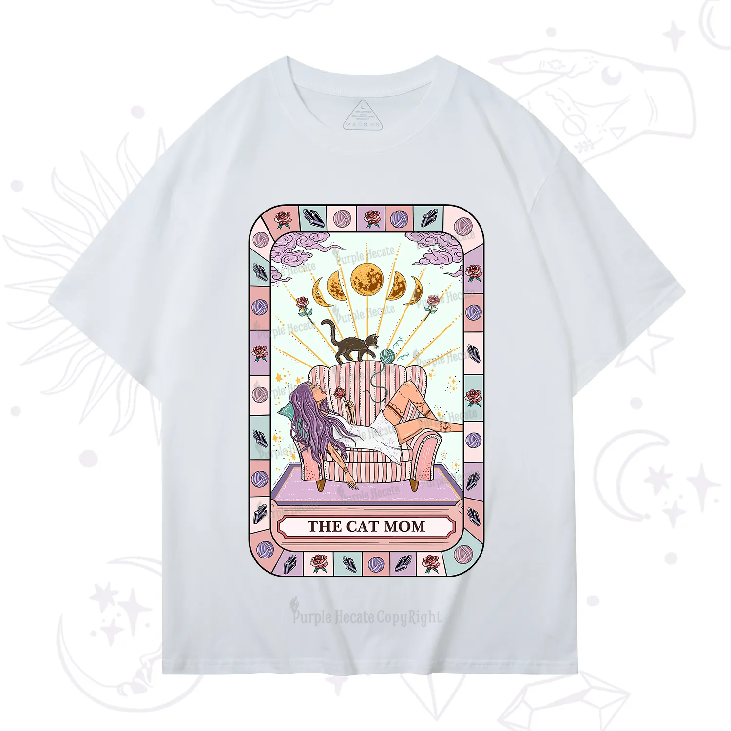 Purplehecate The Chill Cat Mom T-Shirt