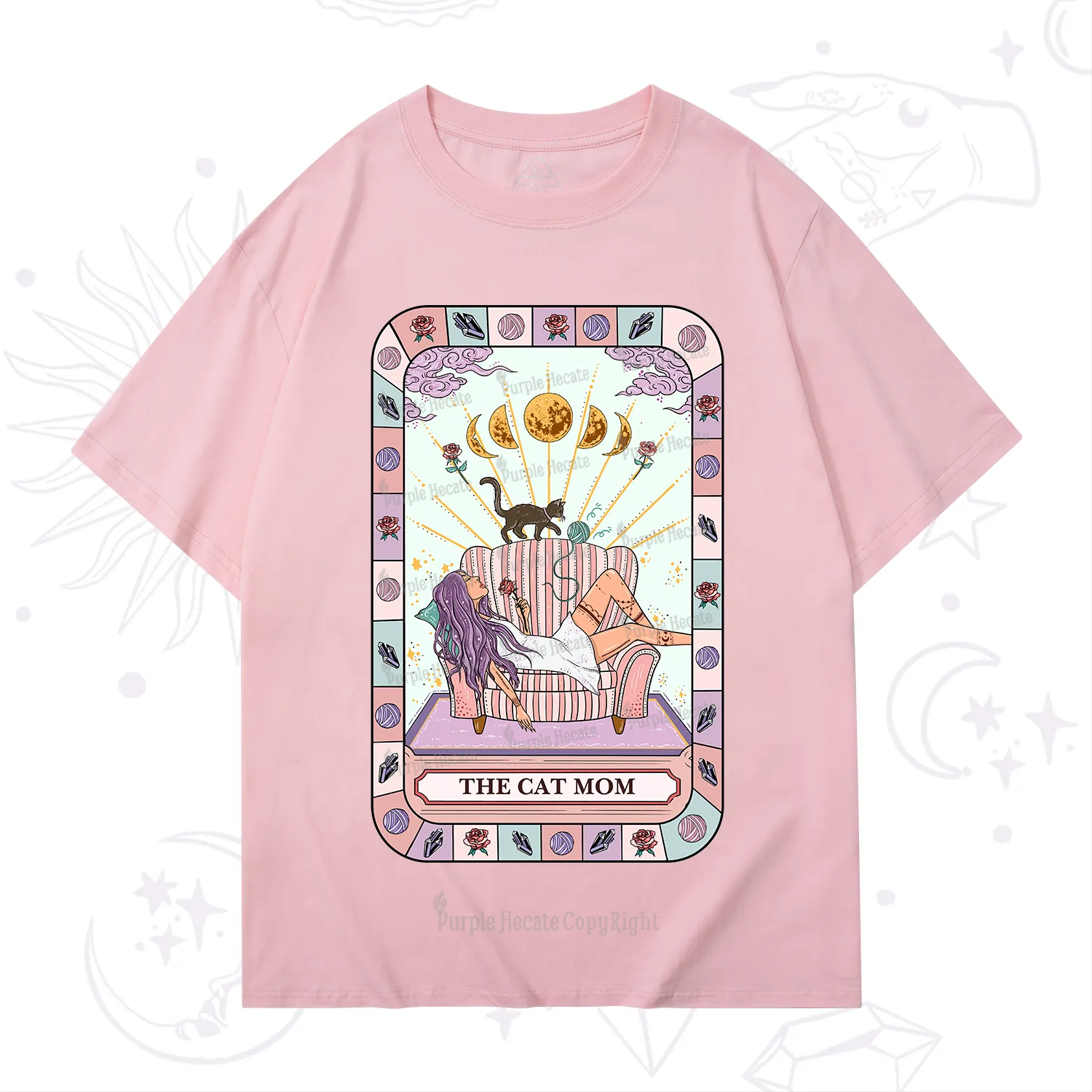 Purplehecate The Chill Cat Mom T-Shirt
