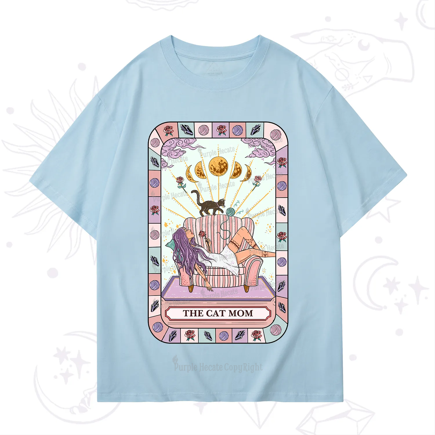 Purplehecate The Chill Cat Mom T-Shirt