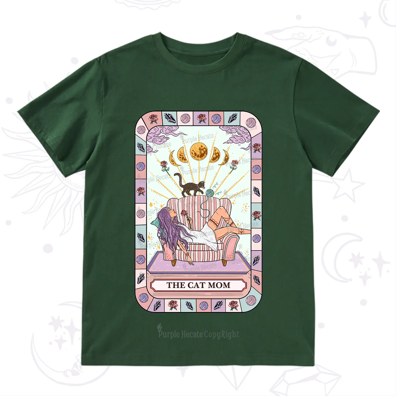 Purplehecate The Chill Cat Mom T-Shirt