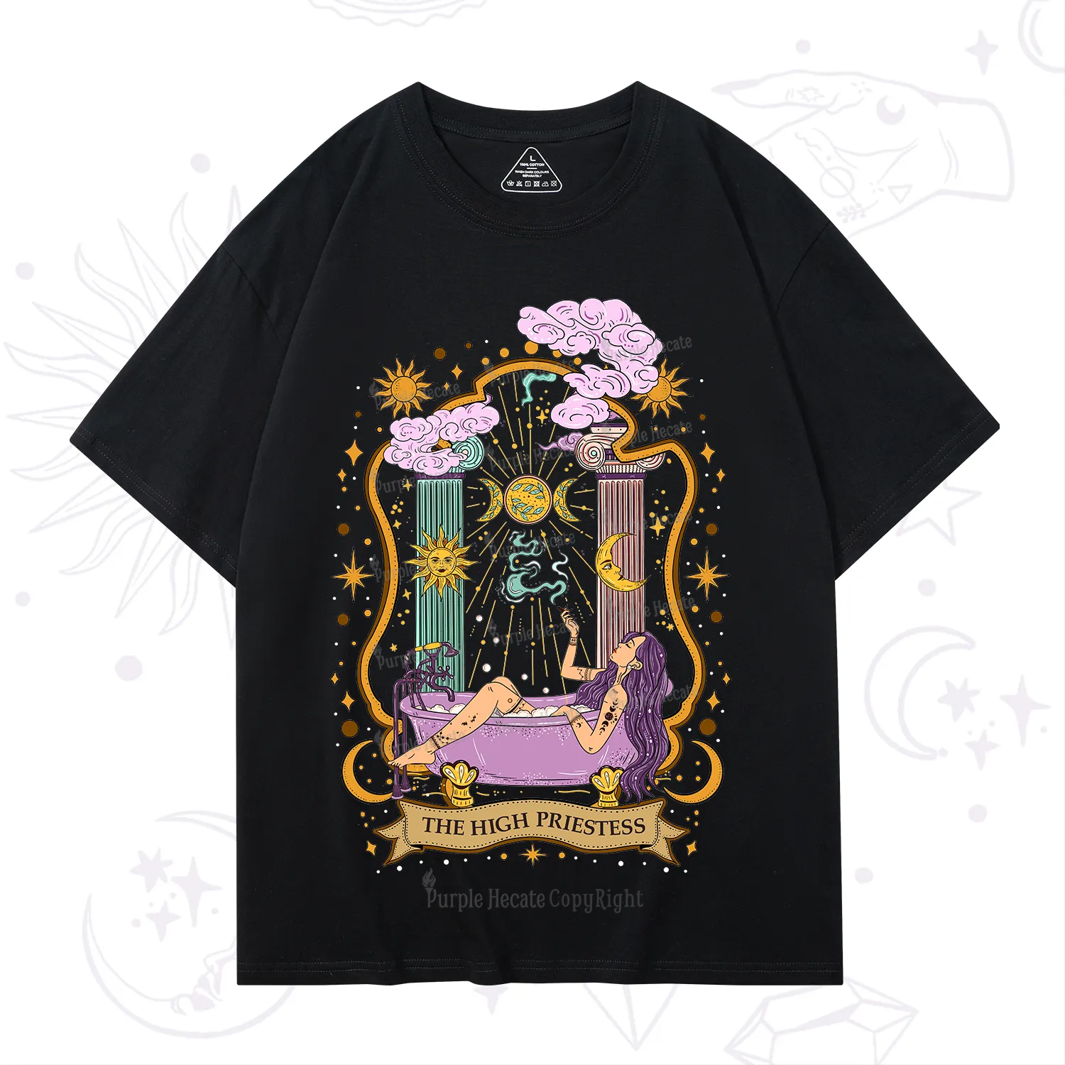 Purplehecate The High Priestess Goddess T-Shirt