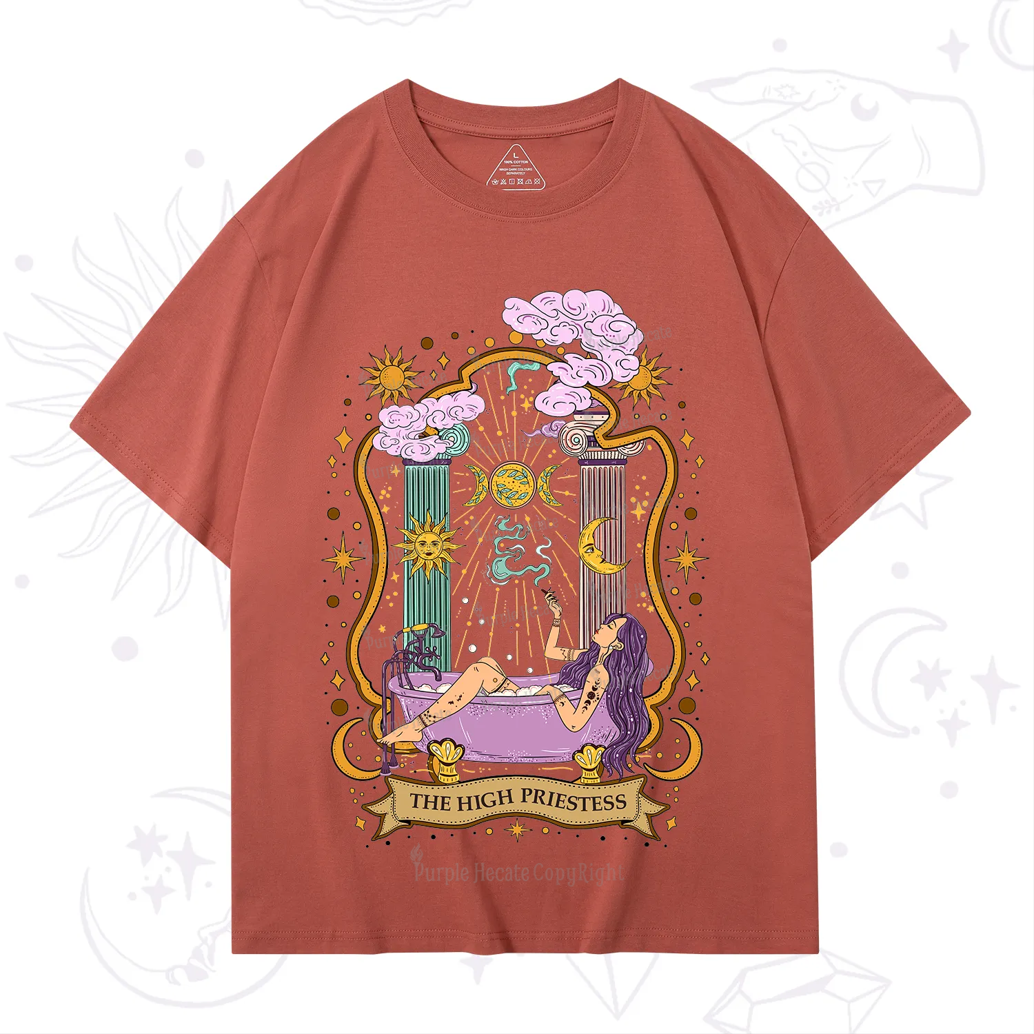 Purplehecate The High Priestess Goddess T-Shirt