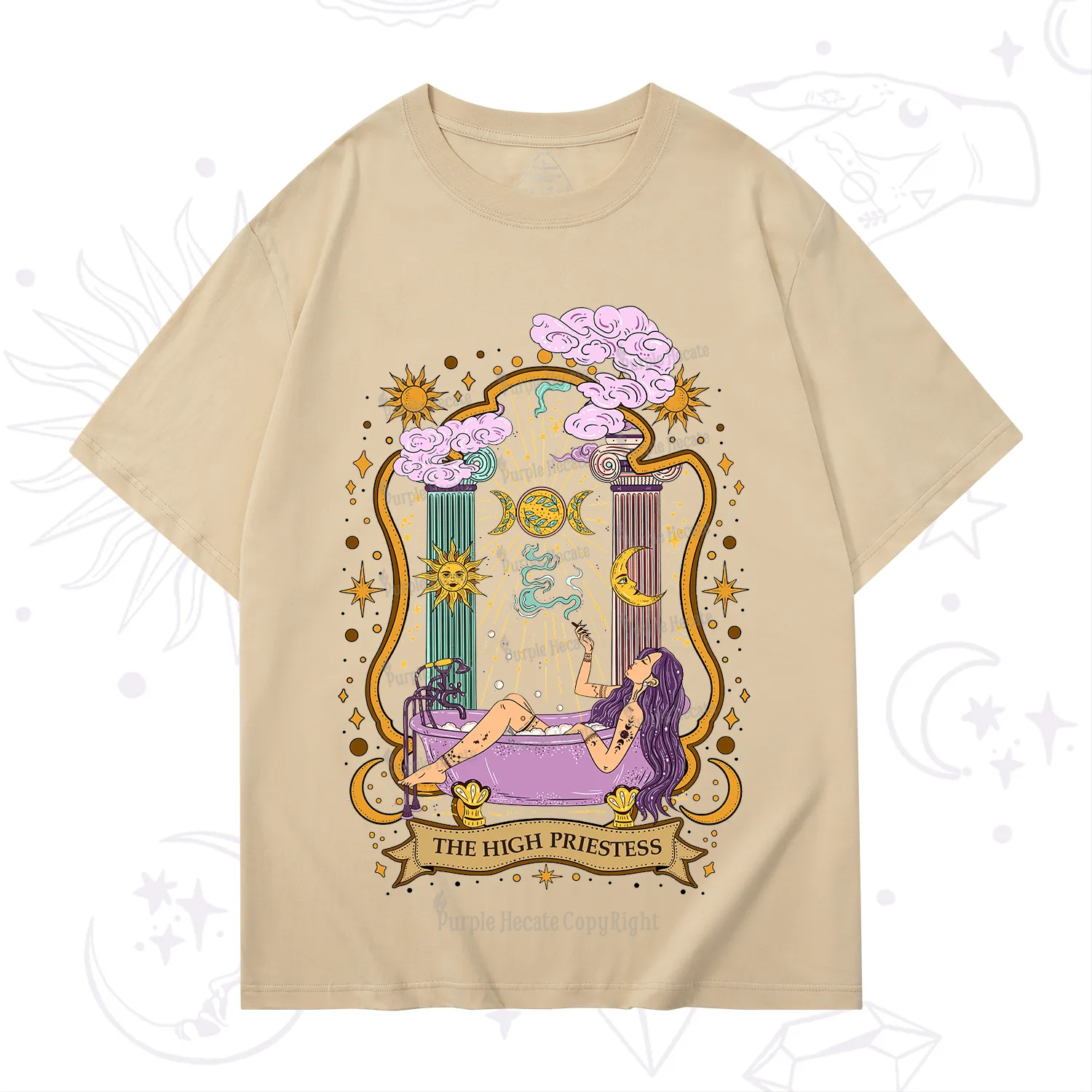 Purplehecate The High Priestess Goddess T-Shirt