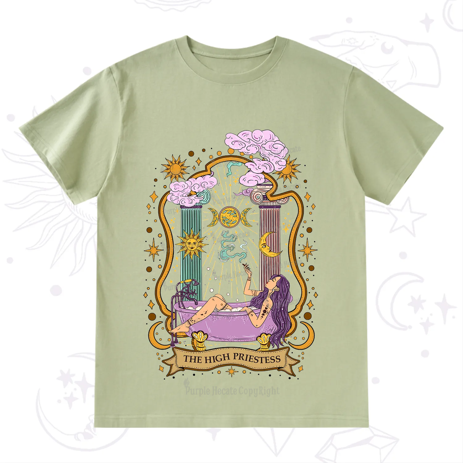 Purplehecate The High Priestess Goddess T-Shirt
