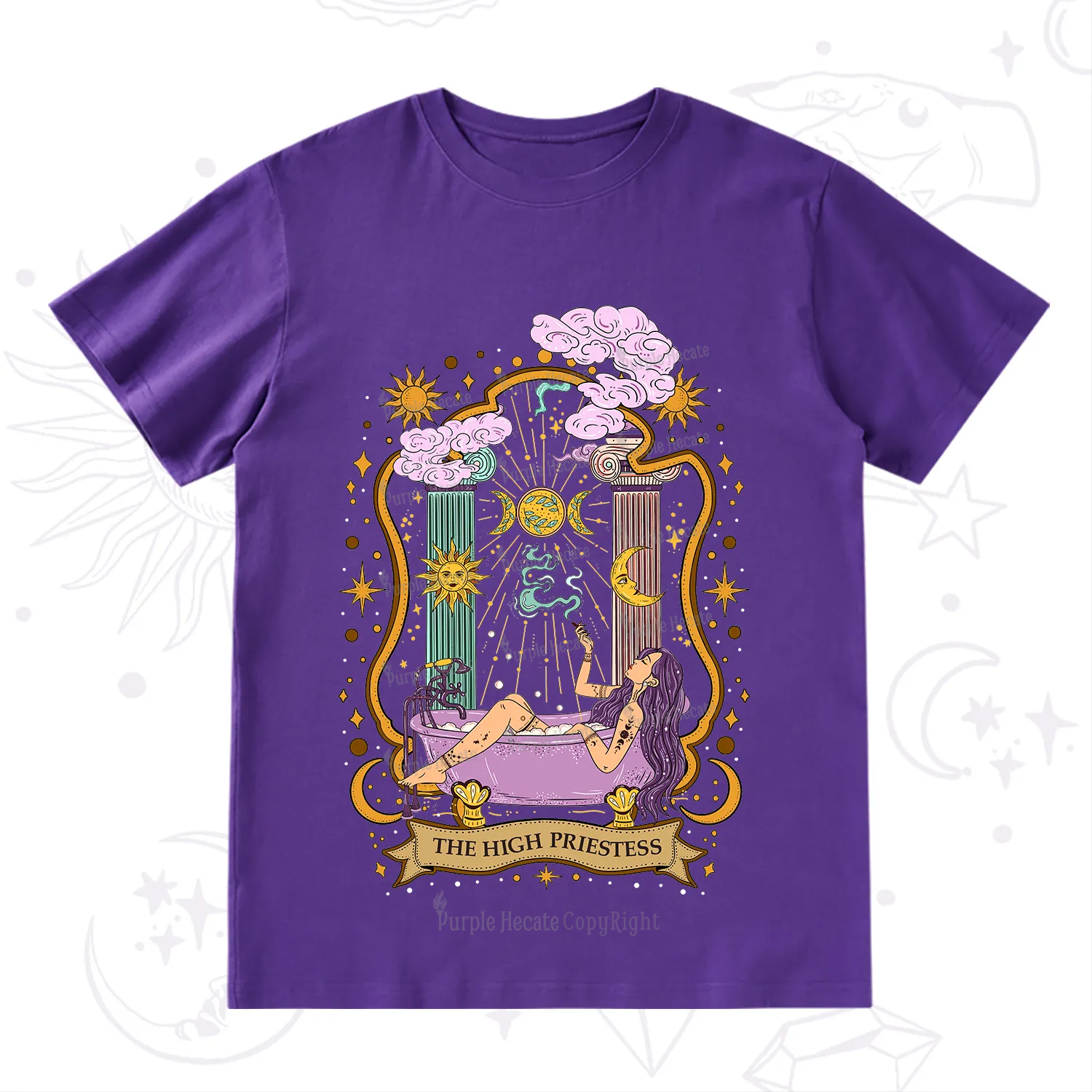 Purplehecate The High Priestess Goddess T-Shirt