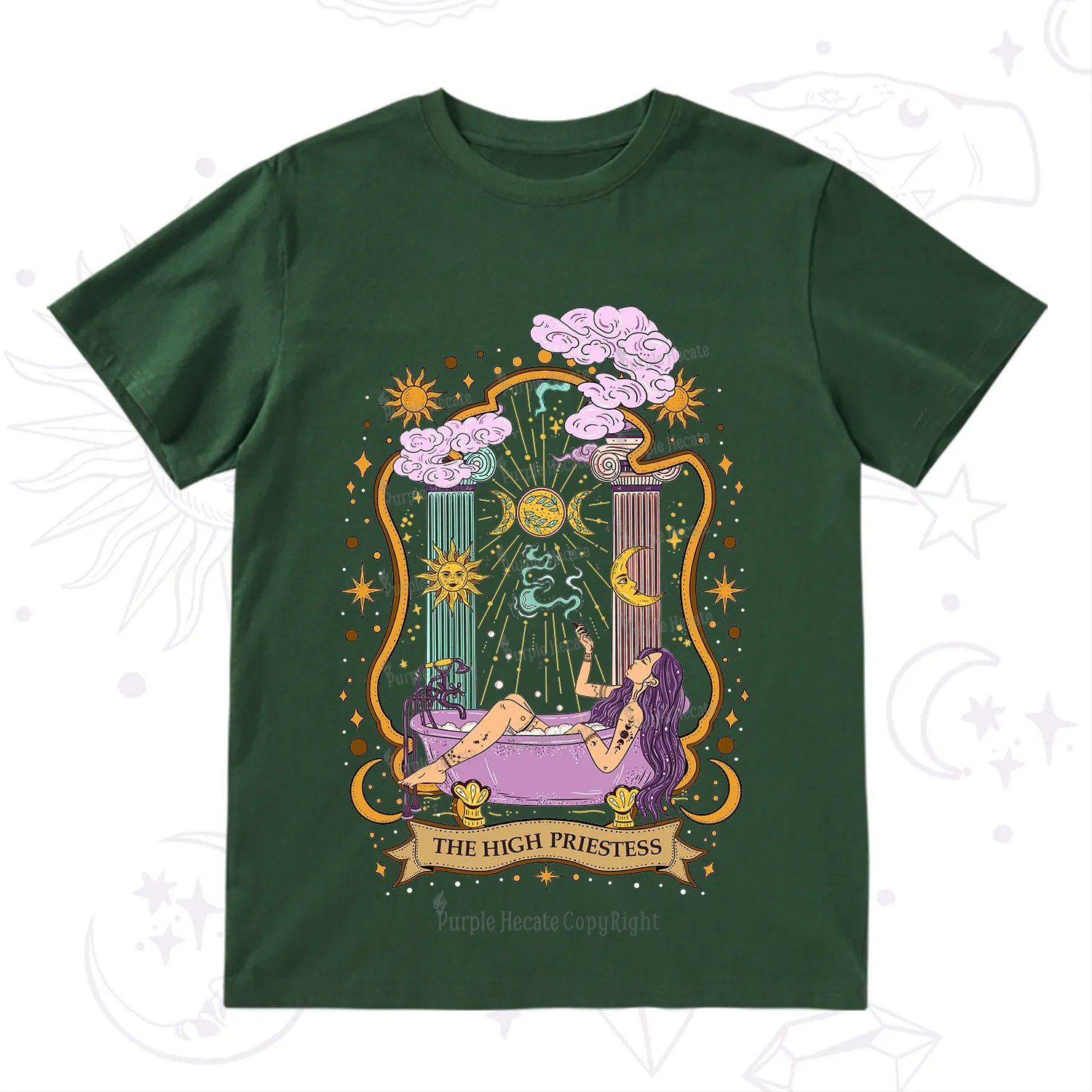 Purplehecate The High Priestess Goddess T-Shirt