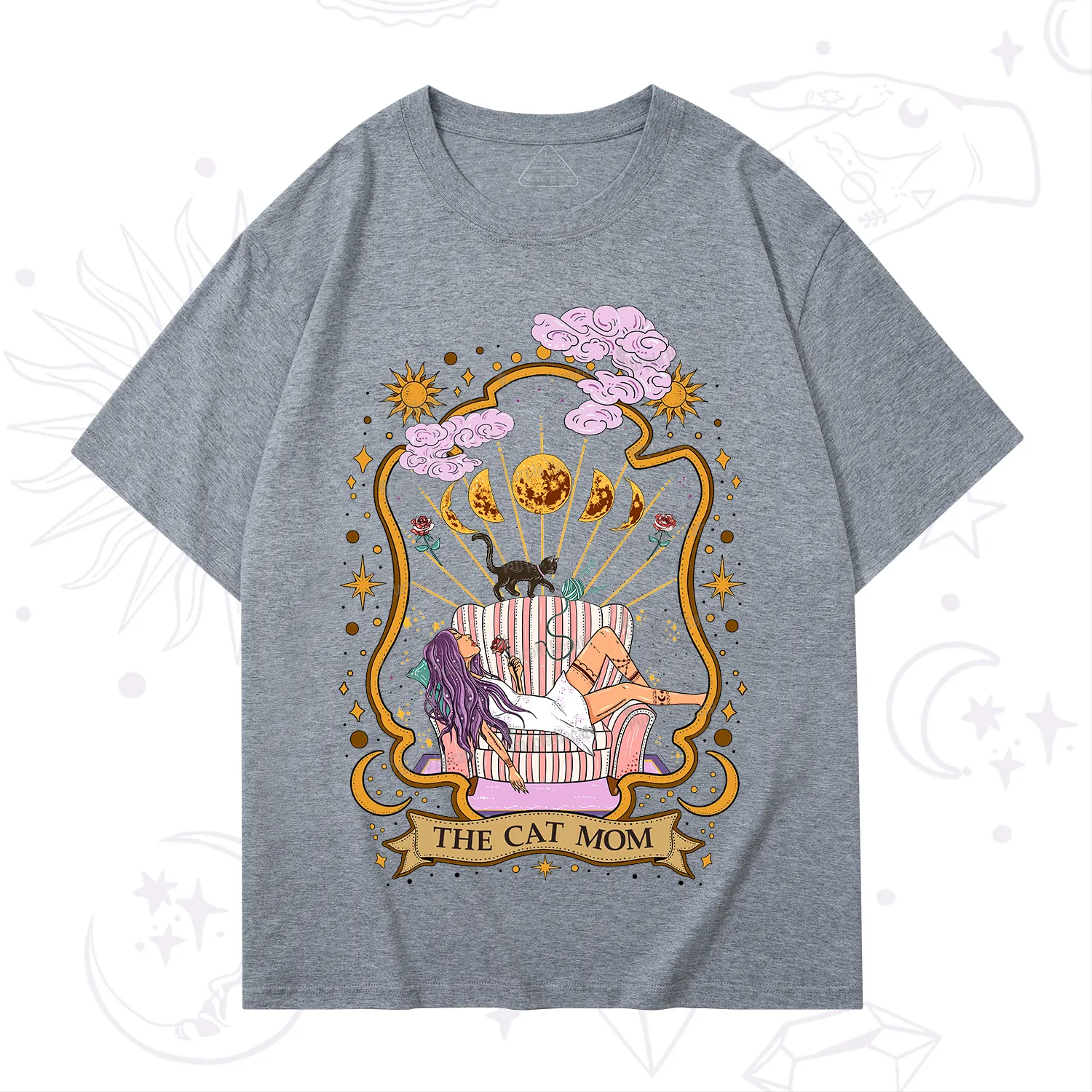 Purplehecate The Cat Mom Goddess T-Shirt