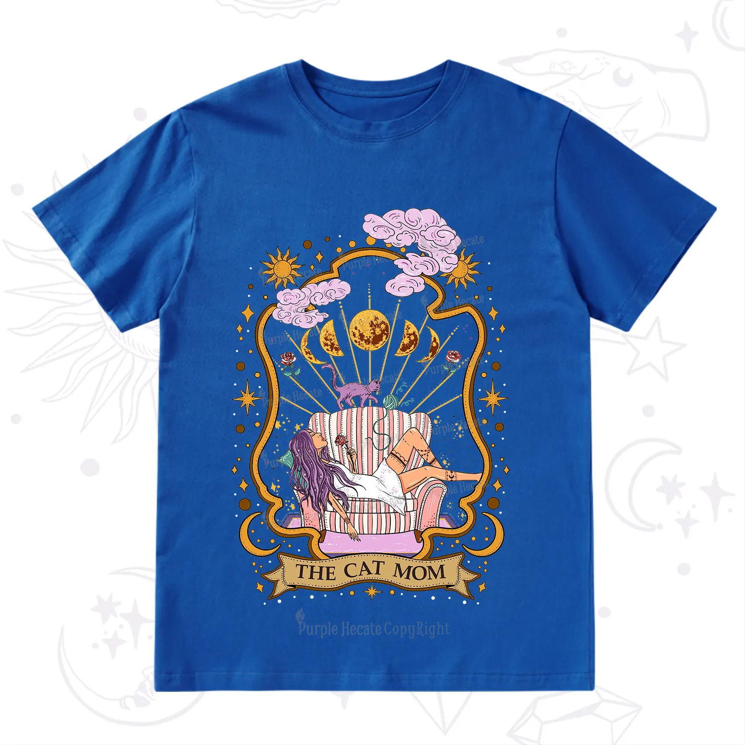 Purplehecate The Cat Mom Goddess T-Shirt