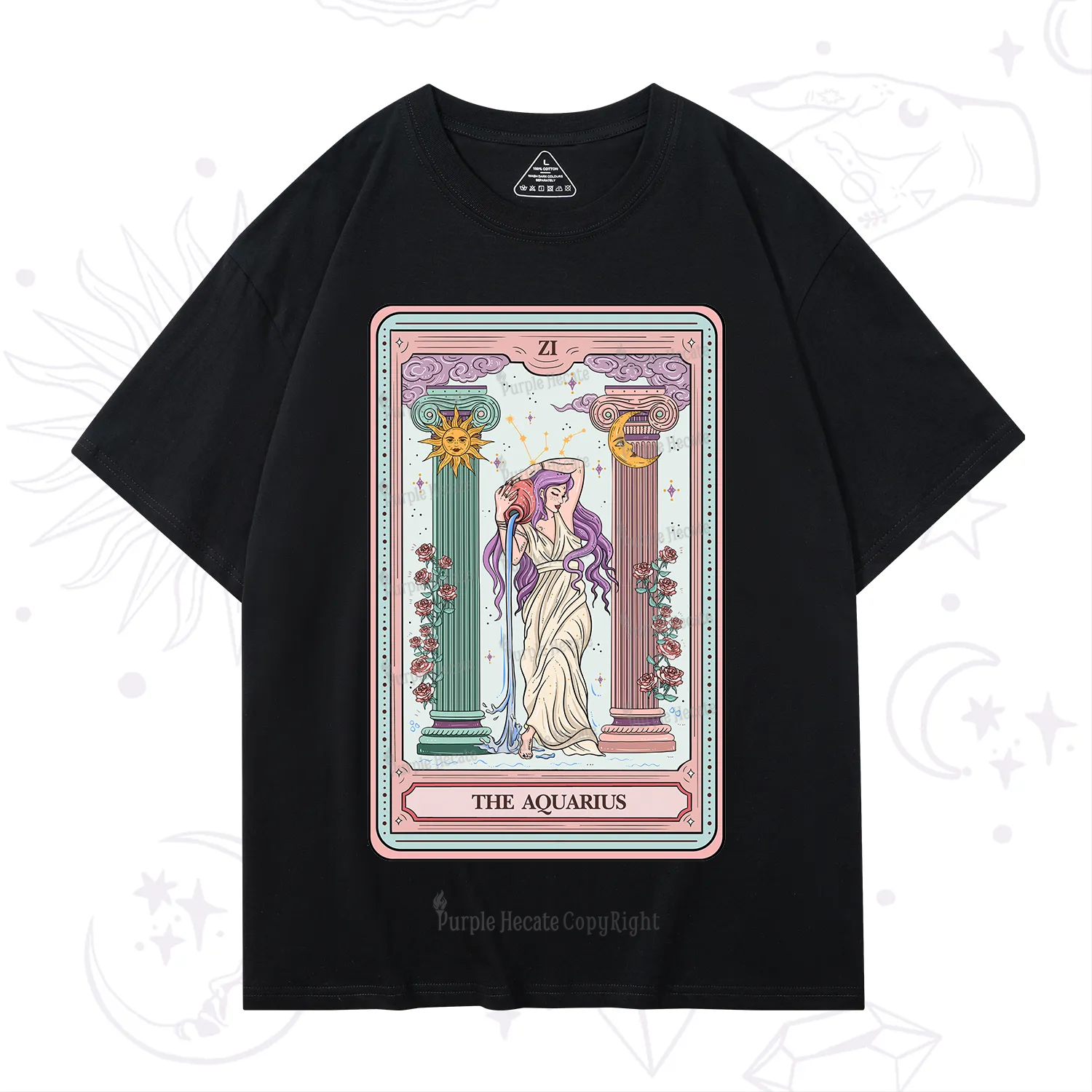 Purplehecate The Aquarius Goddess Tarot T-Shirt