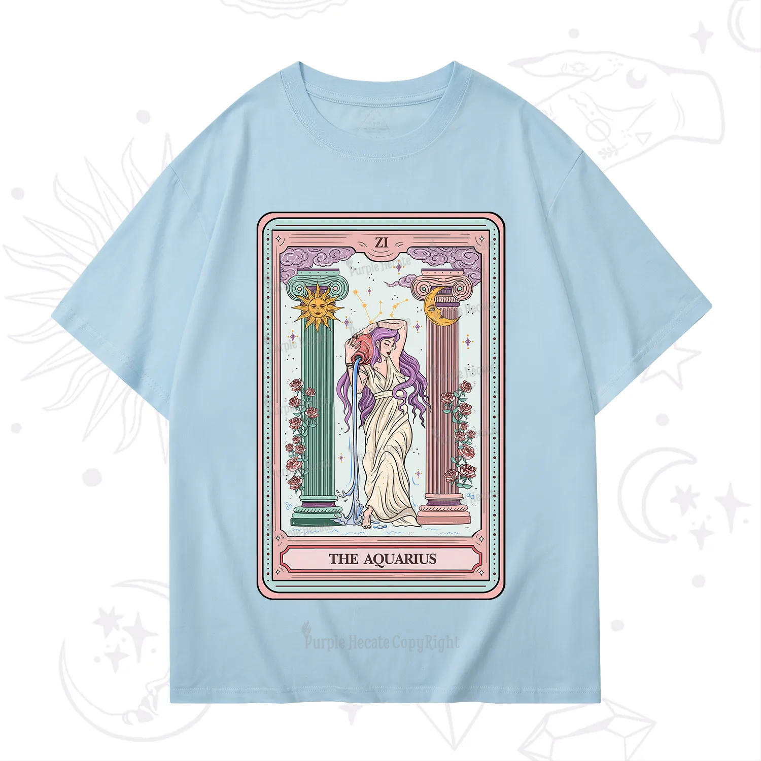 Purplehecate The Aquarius Goddess Tarot T-Shirt