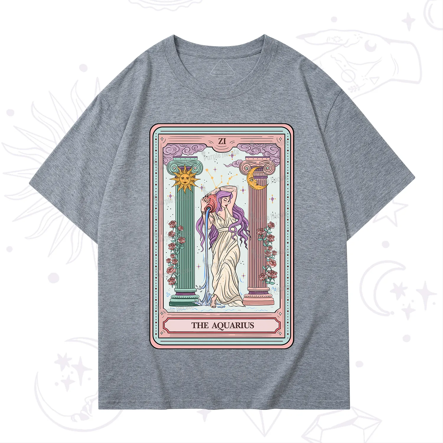 Purplehecate The Aquarius Goddess Tarot T-Shirt