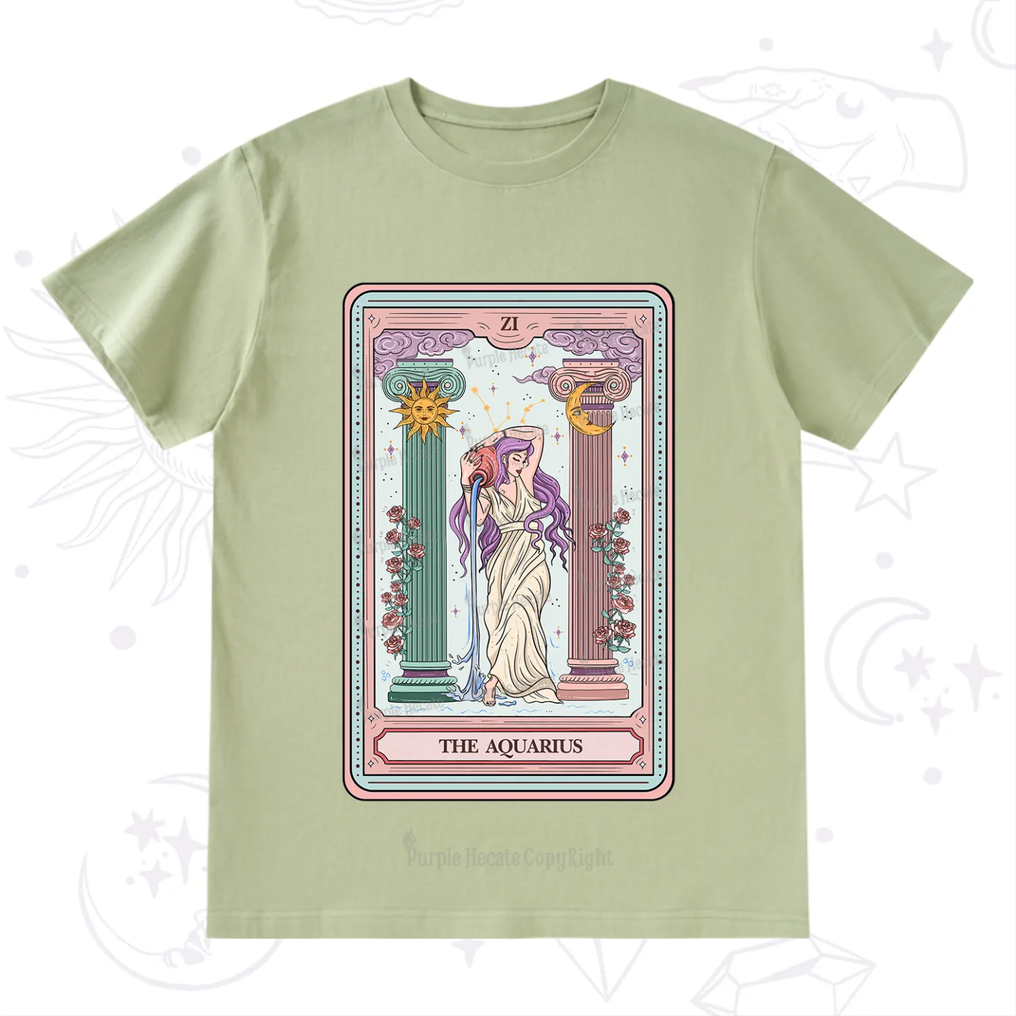 Purplehecate The Aquarius Goddess Tarot T-Shirt
