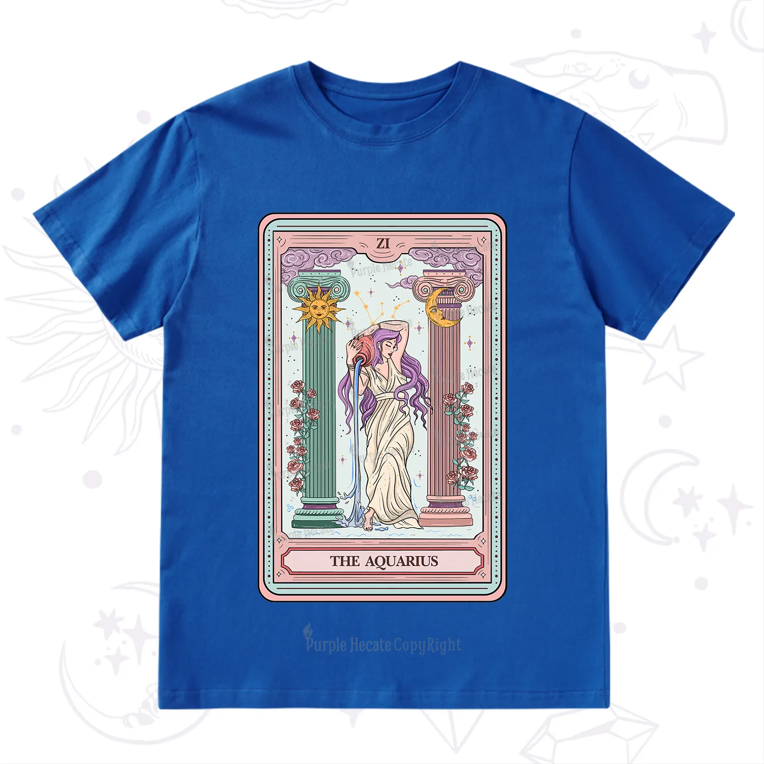 Purplehecate The Aquarius Goddess Tarot T-Shirt