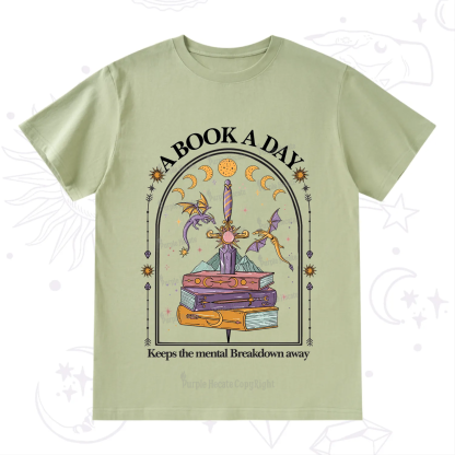 Purplehecate A Book A Day Keeps The Mental Breakdown Away T-Shirt